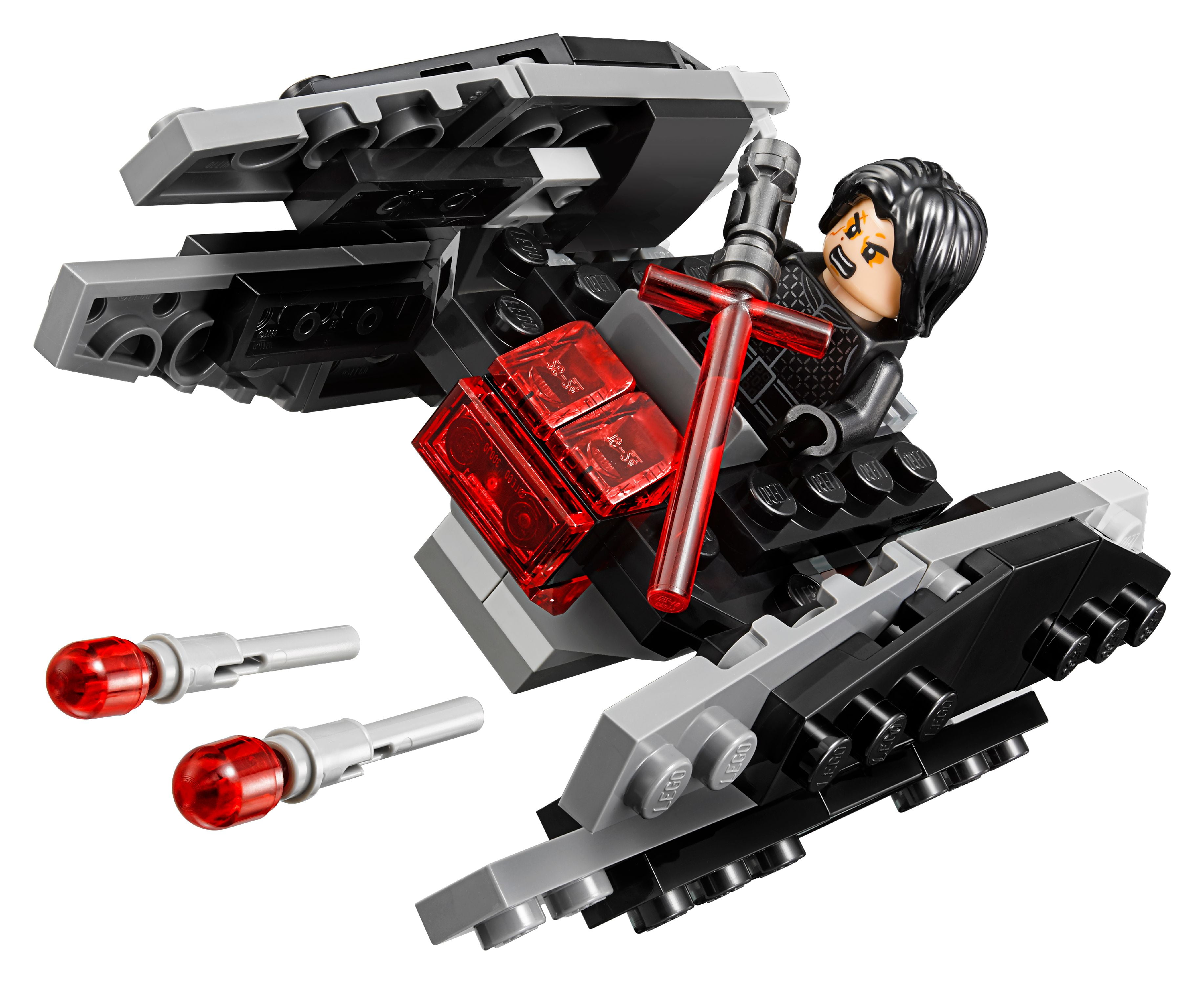 LEGO Star Wars A-Wing vs. TIE Silencer Microfighters Combat Building Set 75196 - Image 5