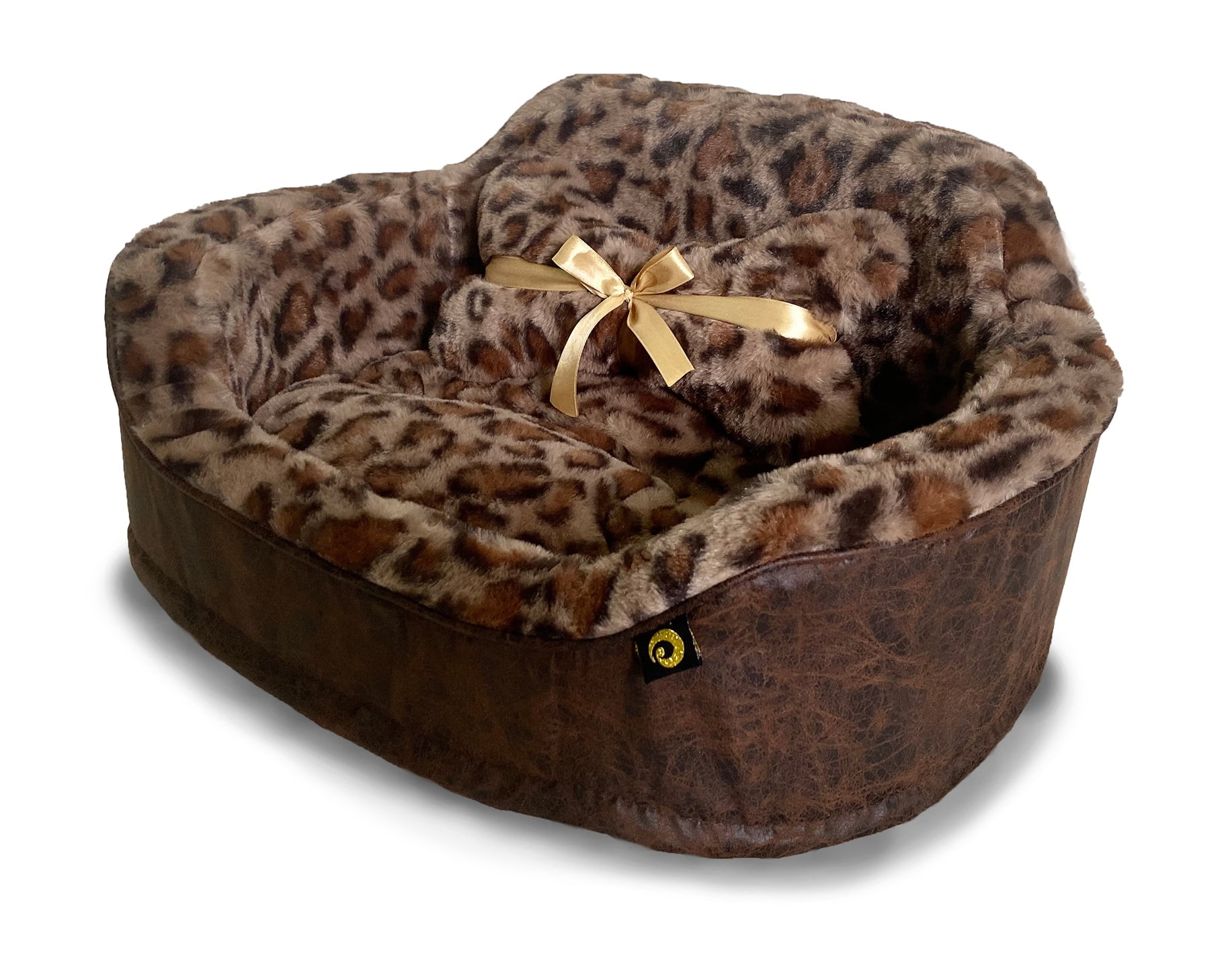 Precious Tails Leopard Princess Cat Dog Bed - Small - Image 3