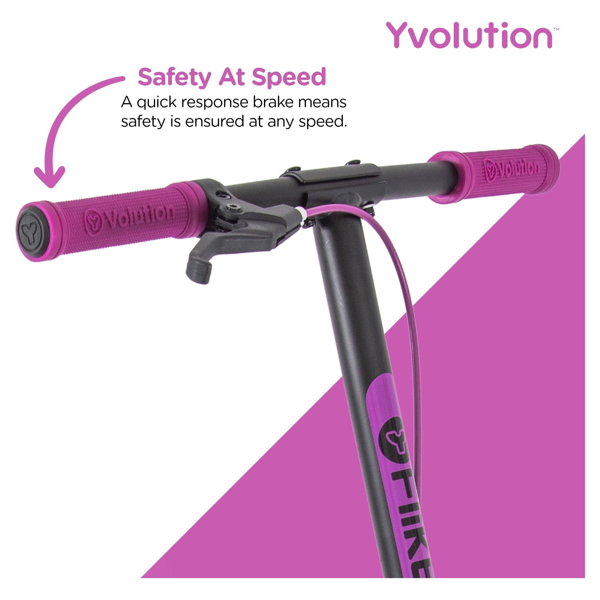 Yvolution Fliker Air A3 Kids 3 Wheels Drift Wiggle Scooter for Boys and Girls Ages 7+ Years (Purple) - Image 3