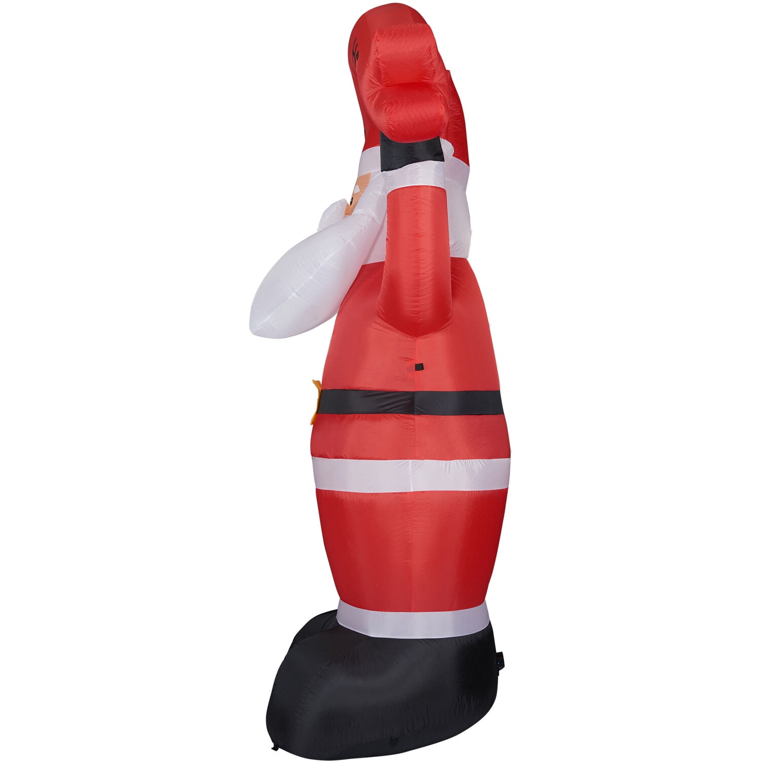 Fraser Hill Farm 10 ft Tall Santa Holding HO HO HO Sign, Outdoor Blow-Up Christmas Inflatable with Lights and Storage Bag, FHFSANTA104-L - Image 5