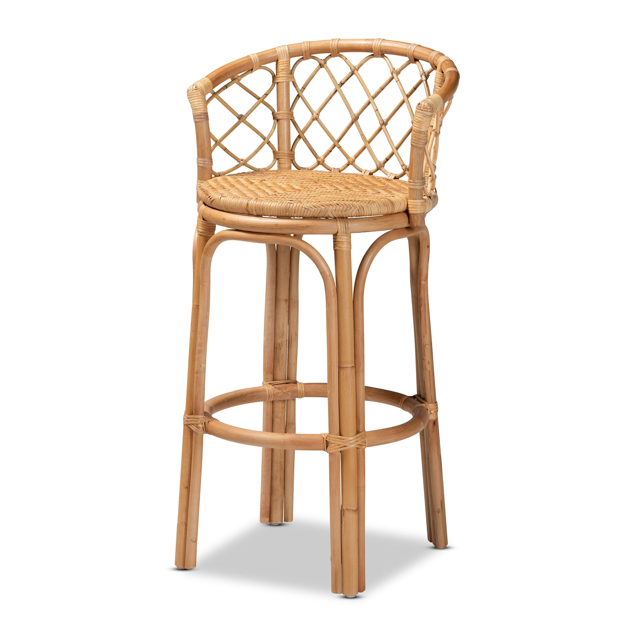 bali & pari Orchard Rattan BOHO Bar Stool, Natural Brown - Image 8