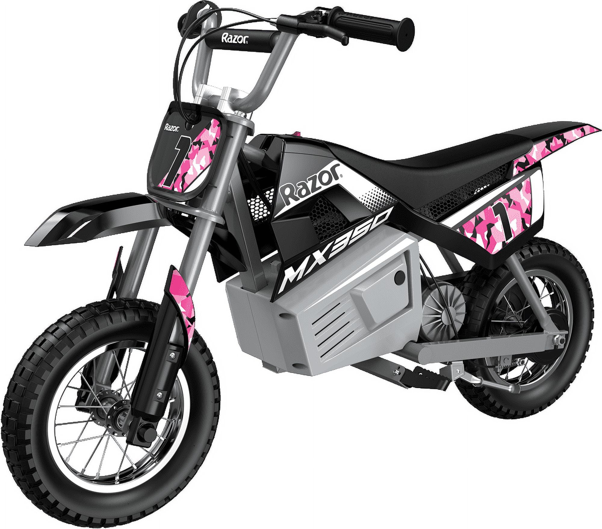 Razor Dirt Rocket MX350 - Black with Decals, up to 14 mph, 24V Electric Dirt Bike for Child 8+ - Image 12