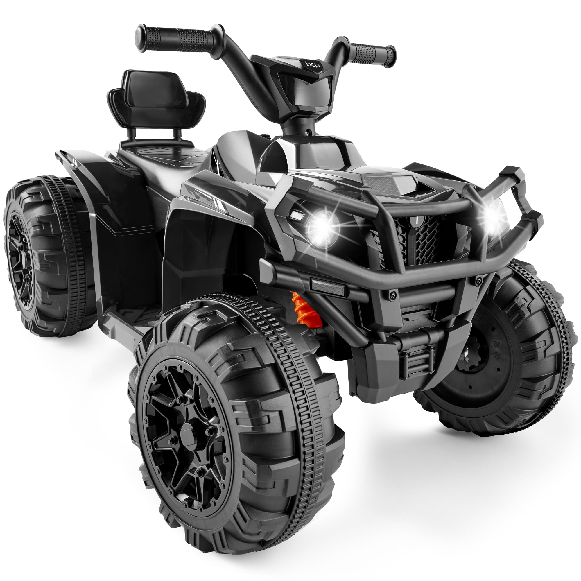 Best Choice Products 12V Kids Ride-On ATV Quad w/ Bluetooth, 2.4mph Max, Treaded Tires, LED Lights, Radio - Black - Image 5