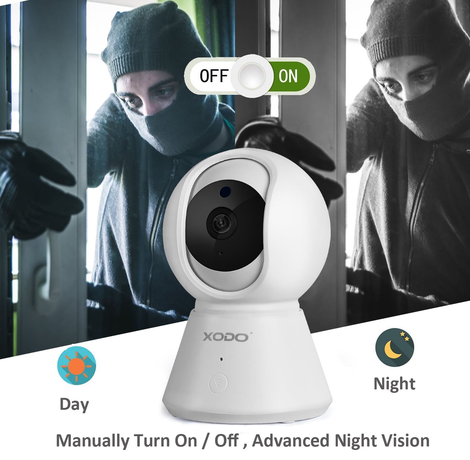 XODO, 3-Pack, Indoor Wireless Security Camera System, WiFi, 1080P HD, 355° Pan & 90° Tilt, Night Vision, 2-Way Audio, Motion Detection, App Control, for Home, Baby & Pet Monitoring - White - Image 10
