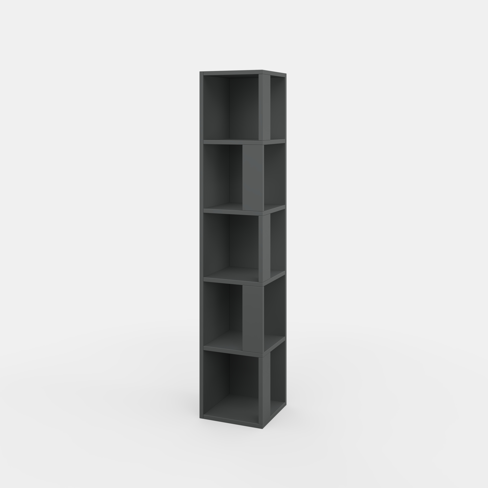 Ada Home Decor Furniture Multiple Tier Open Shelf Anthracite Baltic Modern Bookcase - Image 5