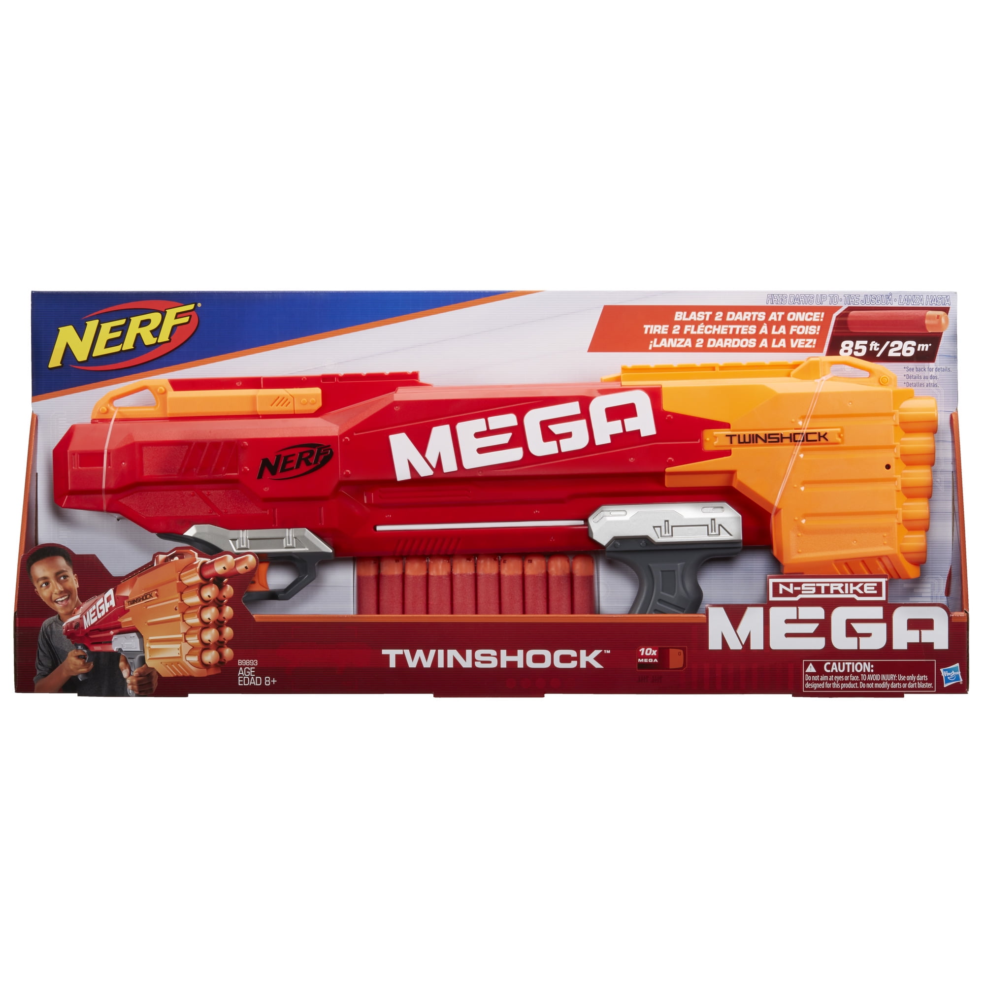 Nerf Mega TwinShock Blaster, 10 Official Nerf Darts - Image 5
