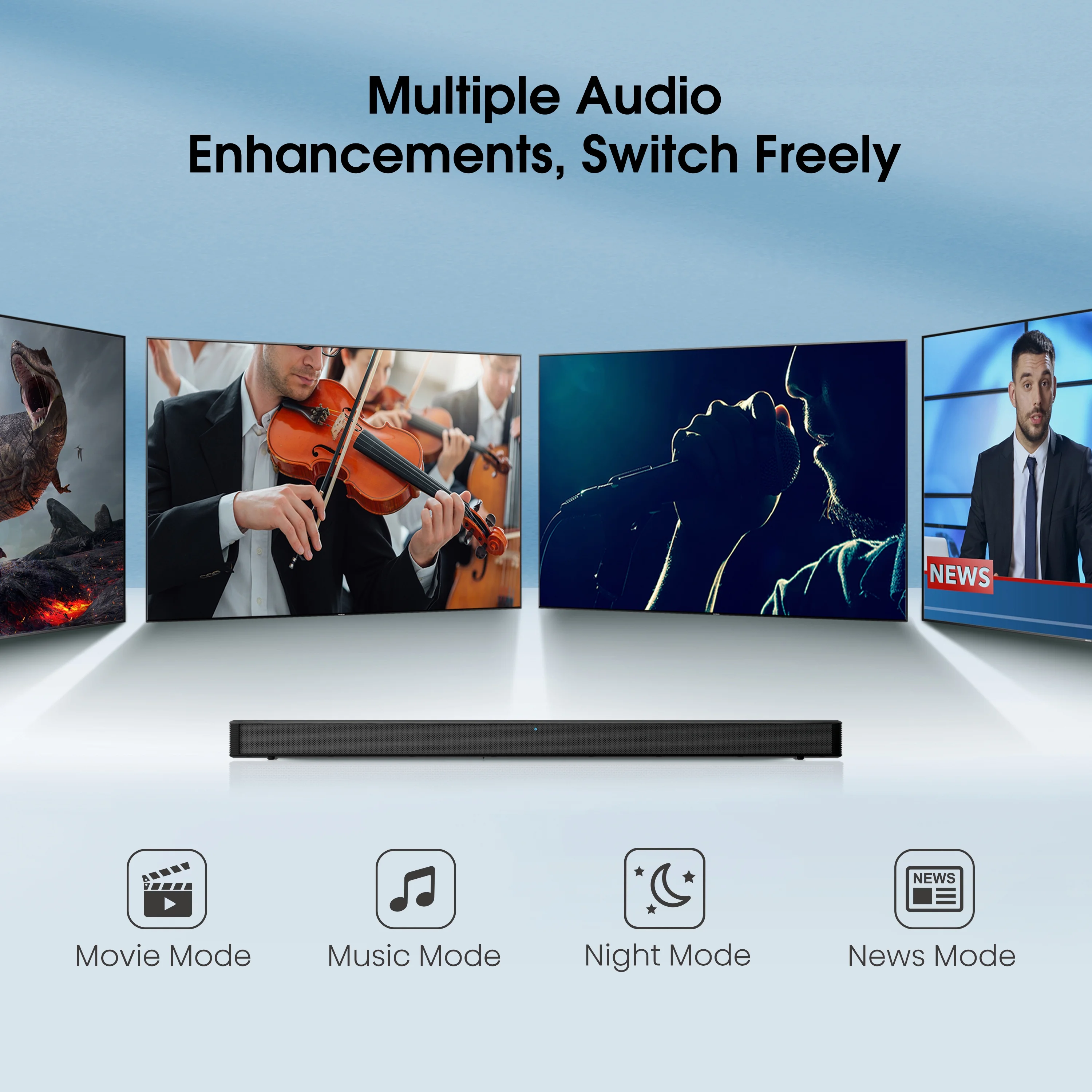 Hisense 2.0 Channel 120W Soundbar, Bluetooth and Roku Ready TV (HS205G) - Image 8