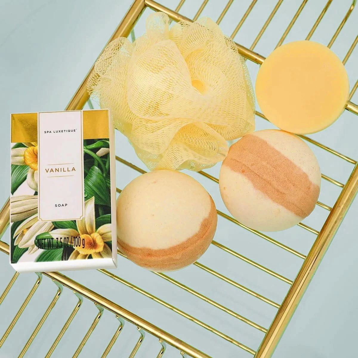 Spa Luxetique Gift Sets for Women - 15 Pcs Vanilla Scent Birthday Christmas Holiday Gifts Bath Baskets for Her - Image 9