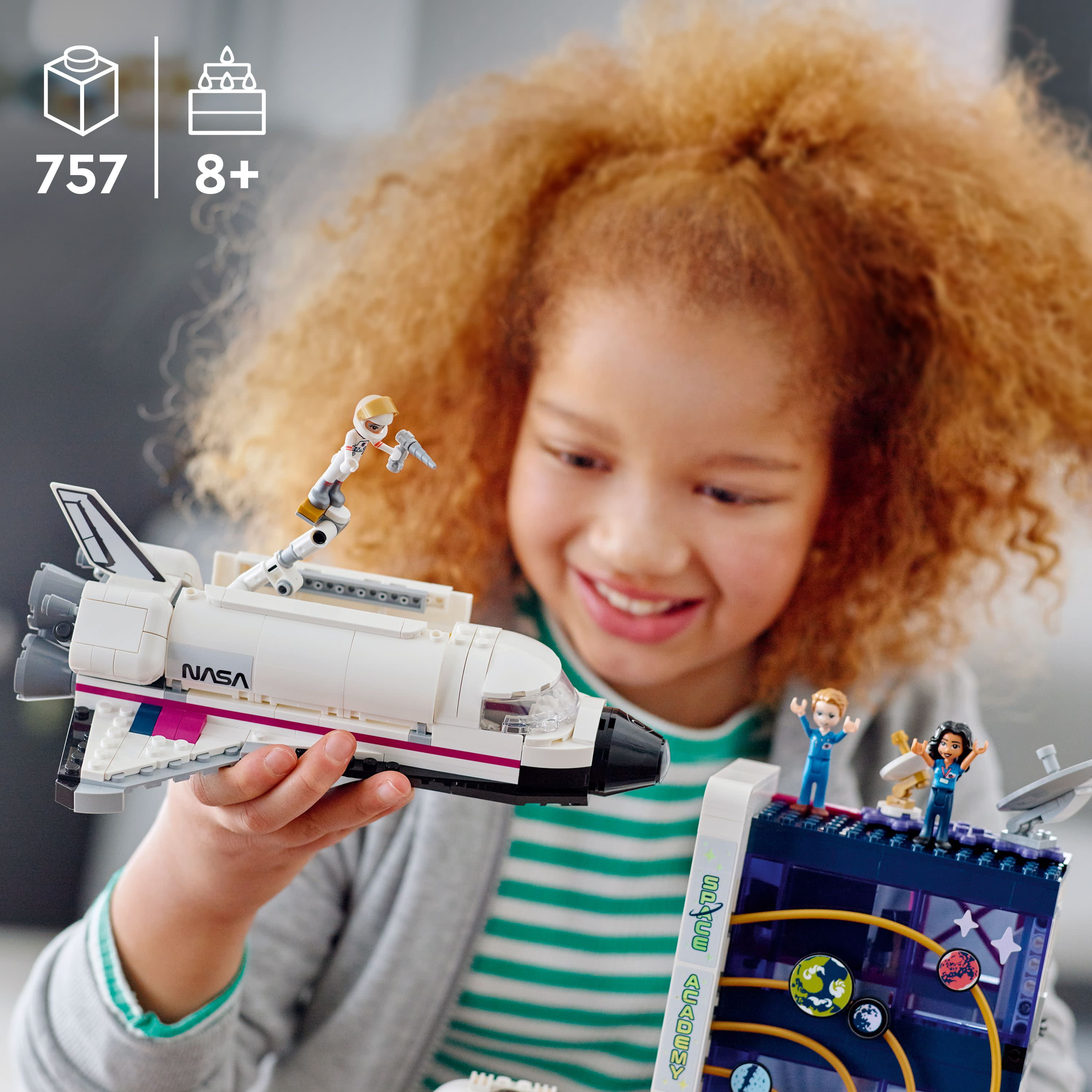 LEGO Friends Olivia’s Space Academy Shuttle Rocket 41713, NASA Space Shuttle Toy for Kids, Pretend Play Space Academy with Astronaut Mini Figures, Gift for Boys Girls 8+ Years Old - Image 7