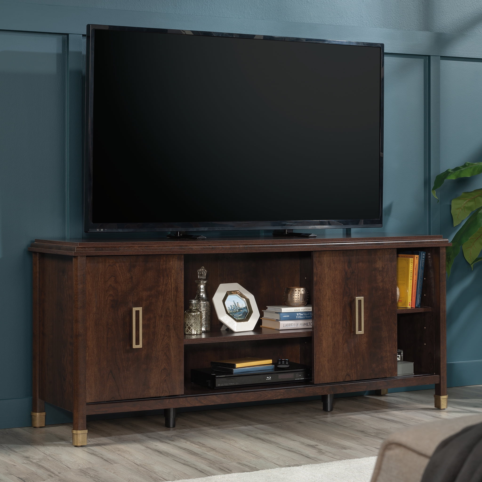 1934 Collection, by Sauder TV Stand for TV's up to 65", Deco Cherry Finish - Image 12