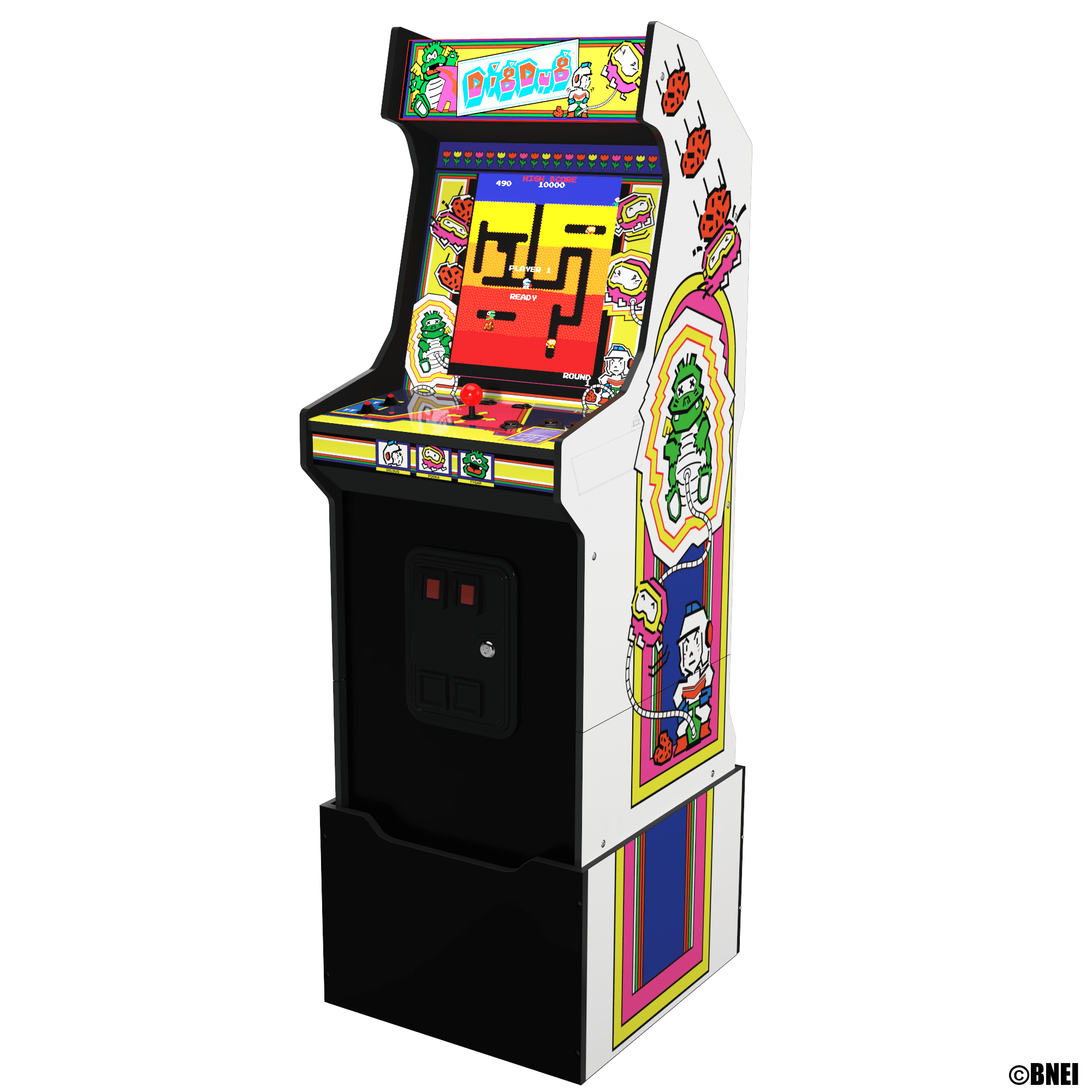 Arcade1Up Dig Dug Bandai Namco Legacy Edition Arcade with Riser and Light-Up Marquee - Image 7