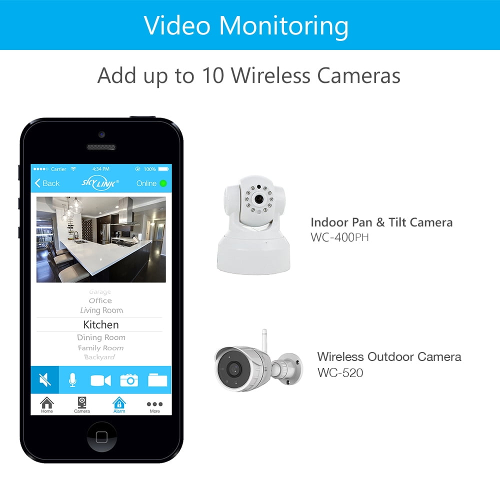 Skylink SK-250 Alarm Camera Deluxe Connected Wireless Security Home Automation System, iOS IPhone Android Smartphone, and Echo Alexa Compatible - Image 3
