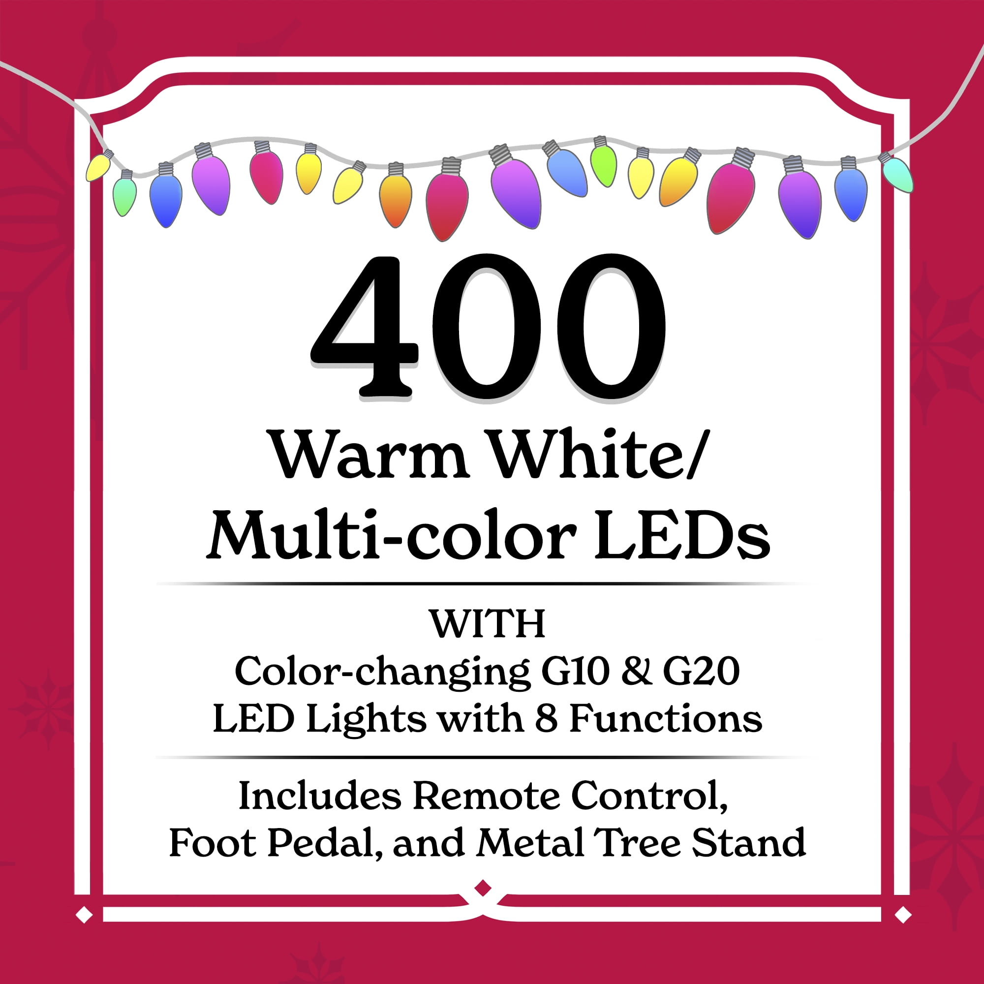 Holiday Time LED 7.5-Foot Pre-Lit Color Changing Bloomington Tree for the Christmas Season - Image 3