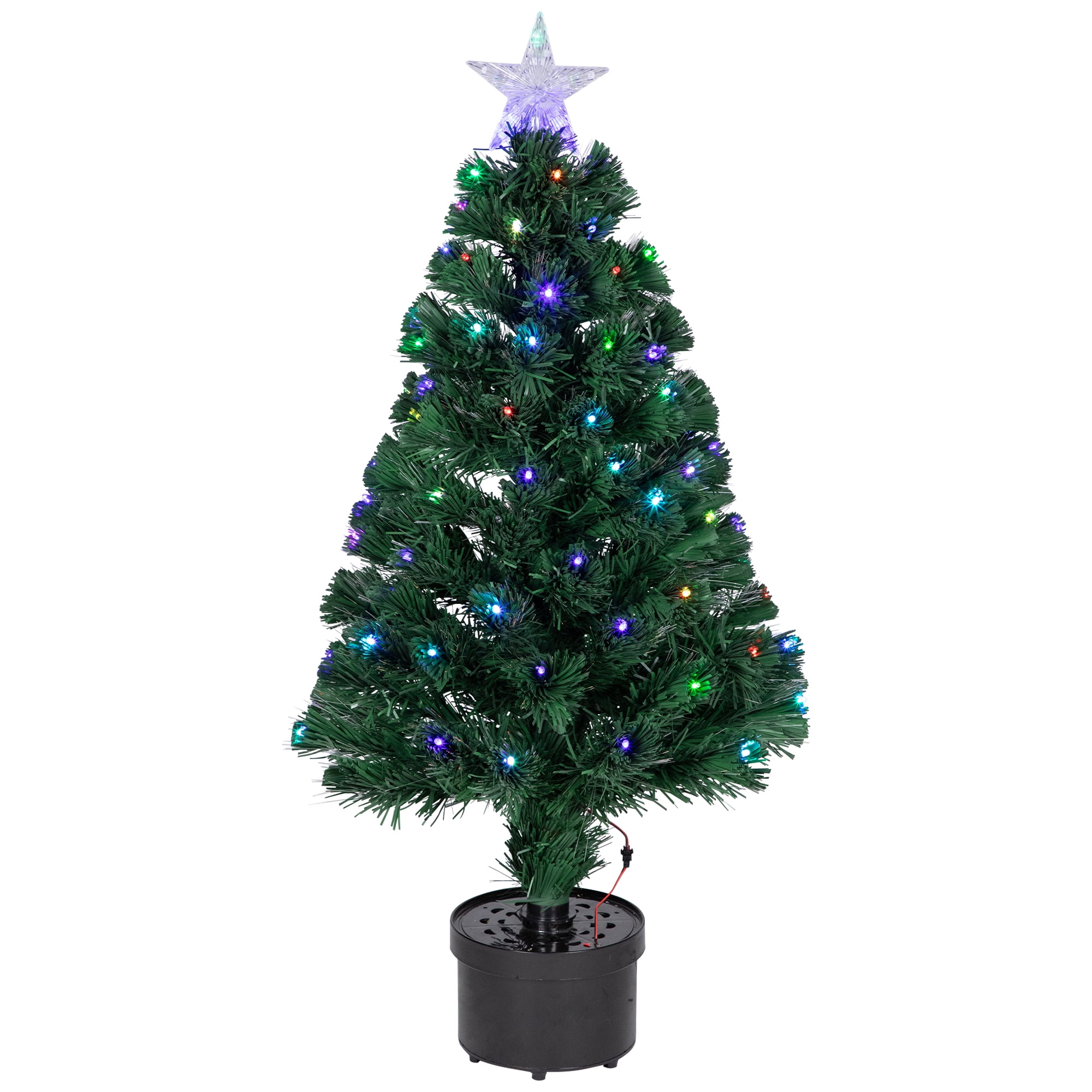 4' Pre-Lit LED Color Changing Fiber Optic Artificial Christmas Tree with Stars - Image 6