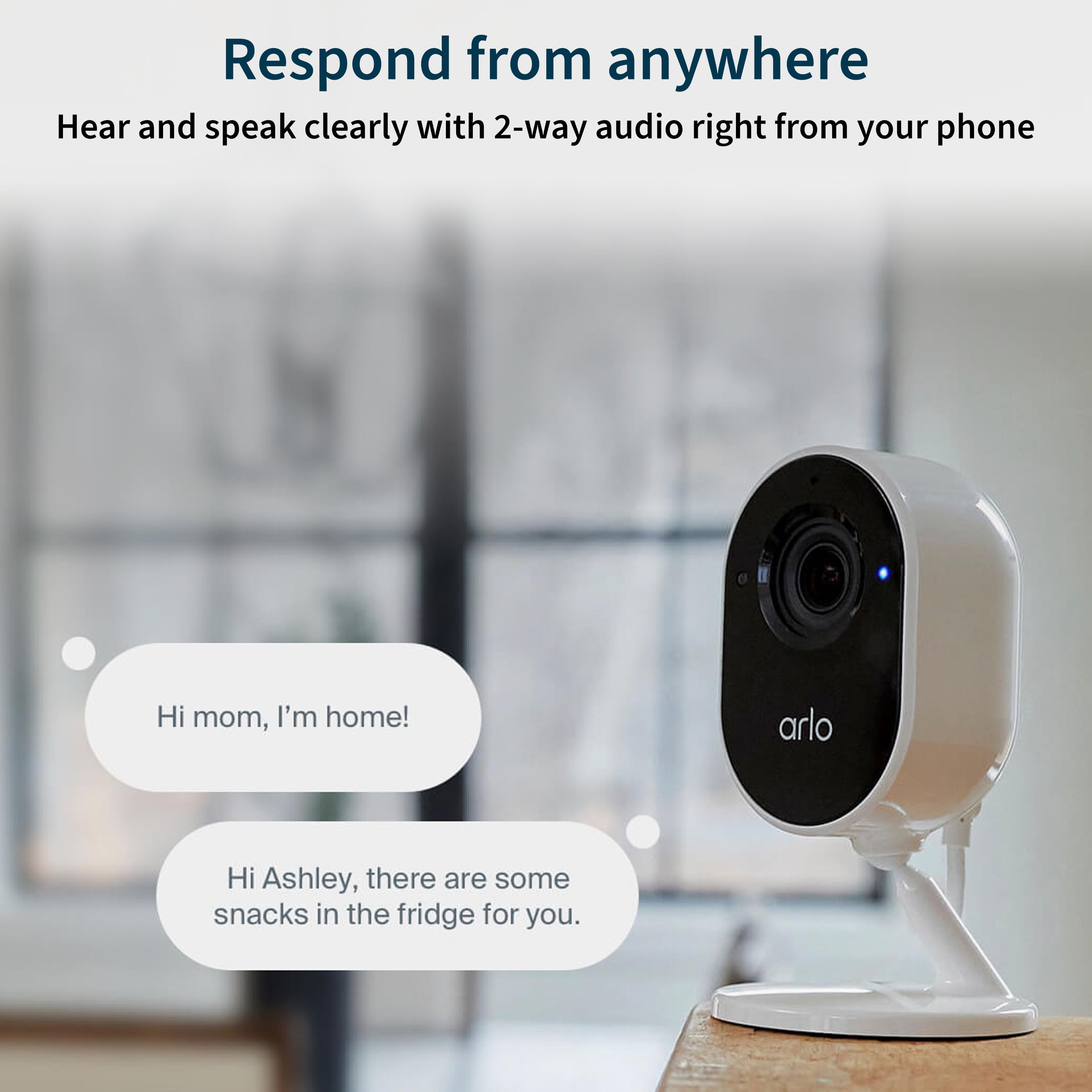 Arlo Essential Indoor Camera - 1080p Video with Privacy Shield, Plug-in, Night Vision, 2-Way Audio, Siren, Direct to WiFi No Hub Needed, Wireless Security, White - VMC2040 - Image 10