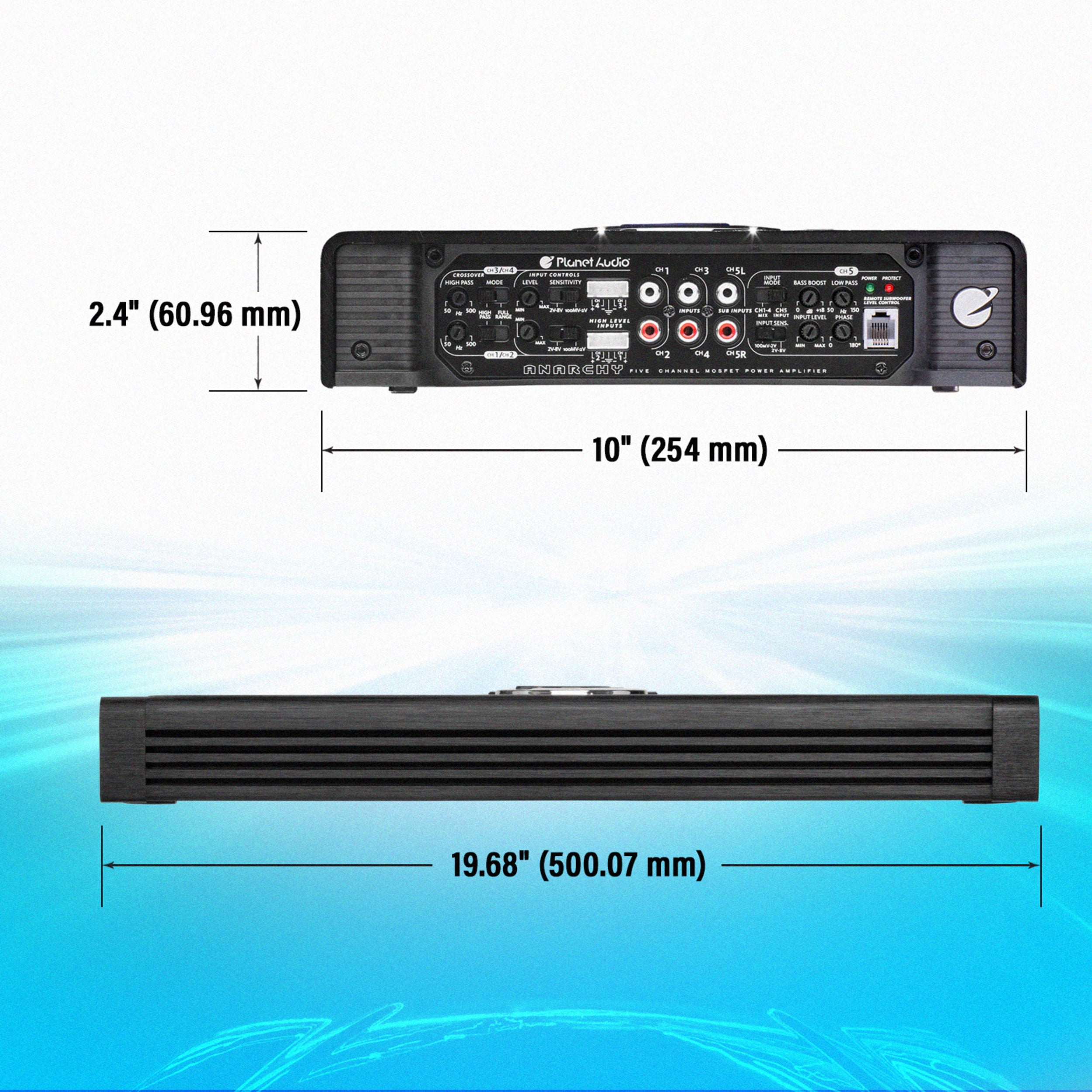Planet Audio AC1800.5 1800 Watt 5 Channel Car Amplifier, Full Range, Bridgeable - Image 16