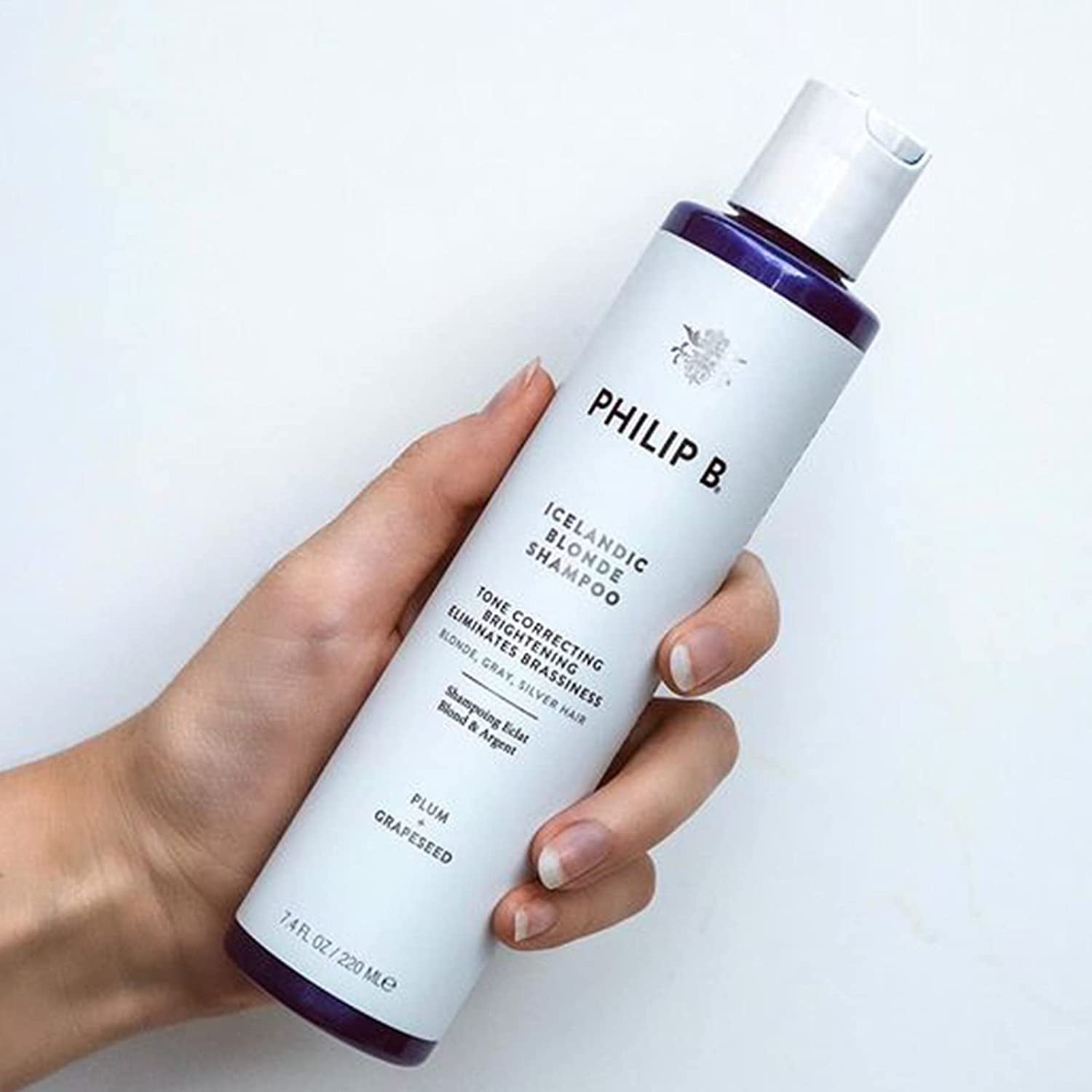 Philip B Icelandic Blonde Tone Correcting Shampoo, Plum Extracts, 7.4 fl oz - Image 4
