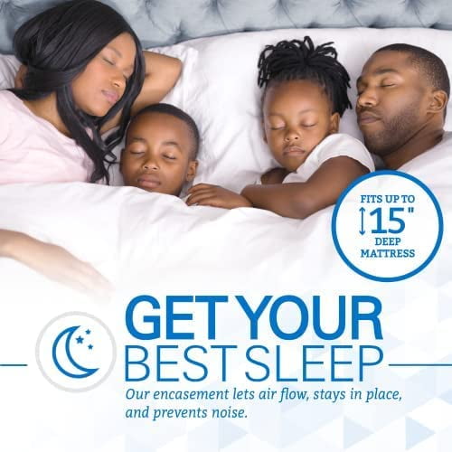 Saferest Premium Zippered Mattress Encasement, Waterproof, Breathable, Vinyl Free, California King - Image 5