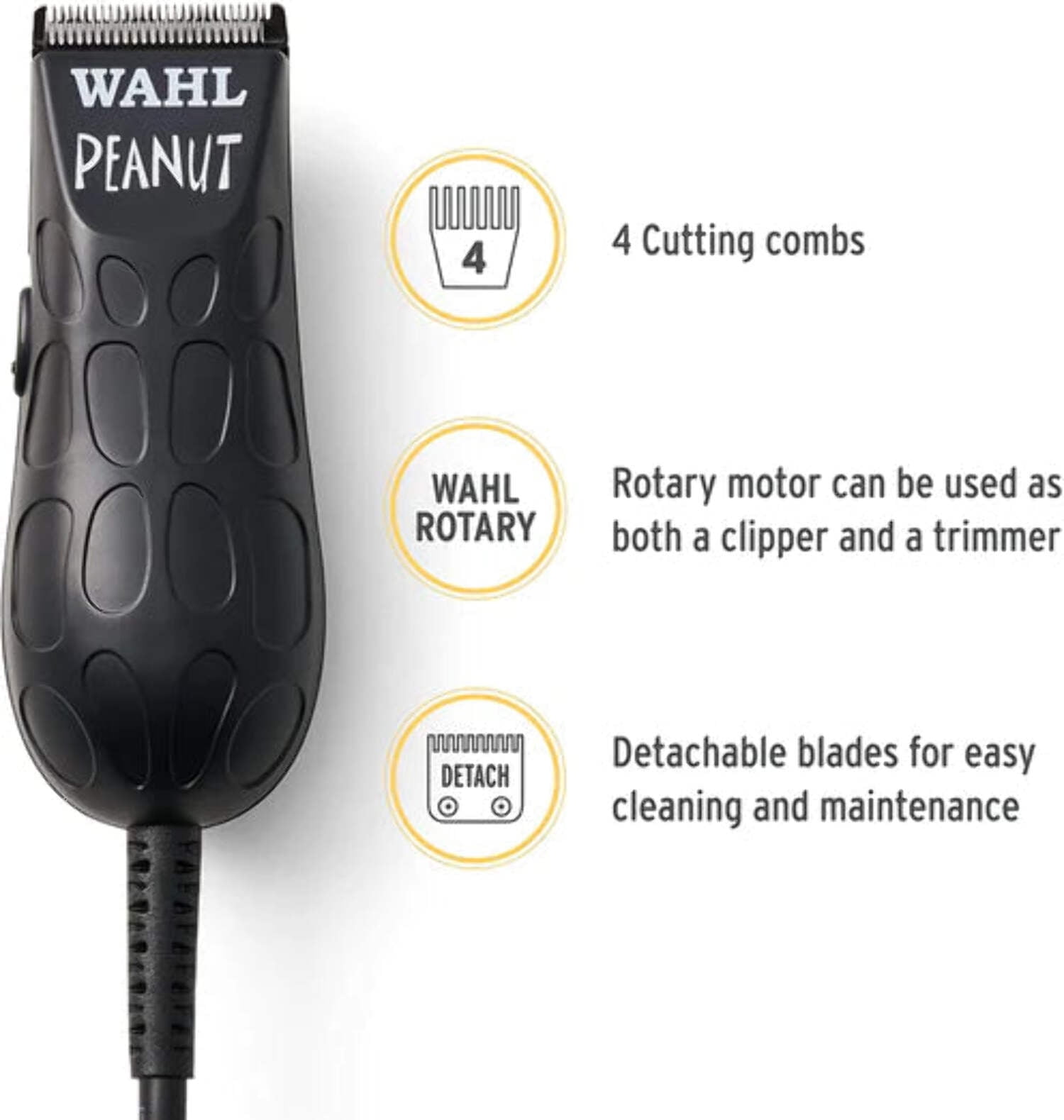 WAHL Professional Peanut - Model # 8655-200 - Black - 1 Pc Kit Trimmer - Image 5