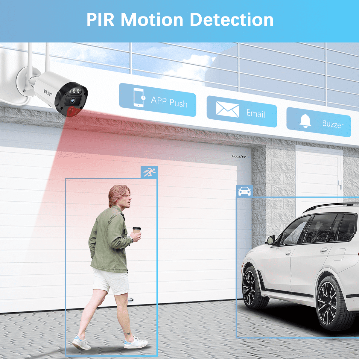 【90 Days Storage】 Outdoor Wireless Security Camera System, Wireless Cameras for Home Security, WiFi Video Surveillance, Home Security Cameras Systems - Image 9