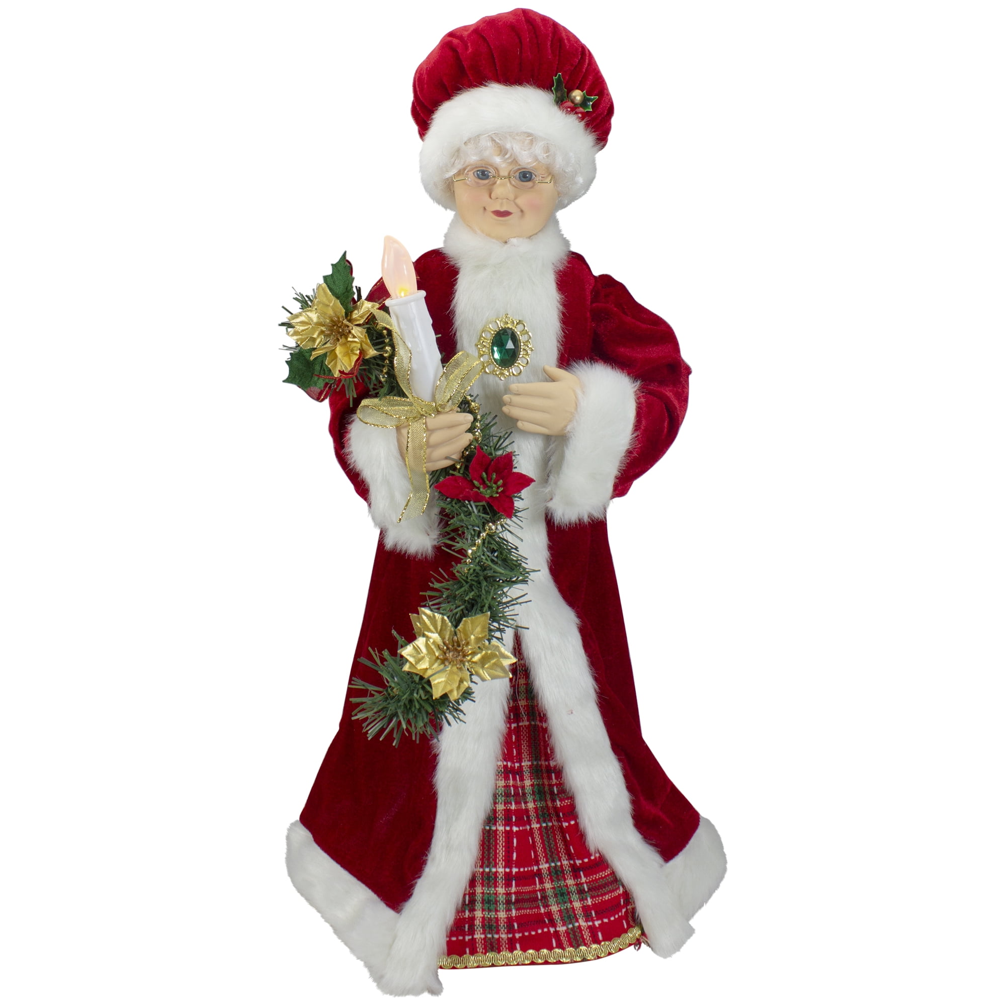 Northlight Animated Mrs. Claus with Lighted Candle Musical Christmas Figure - 24" - Image 5