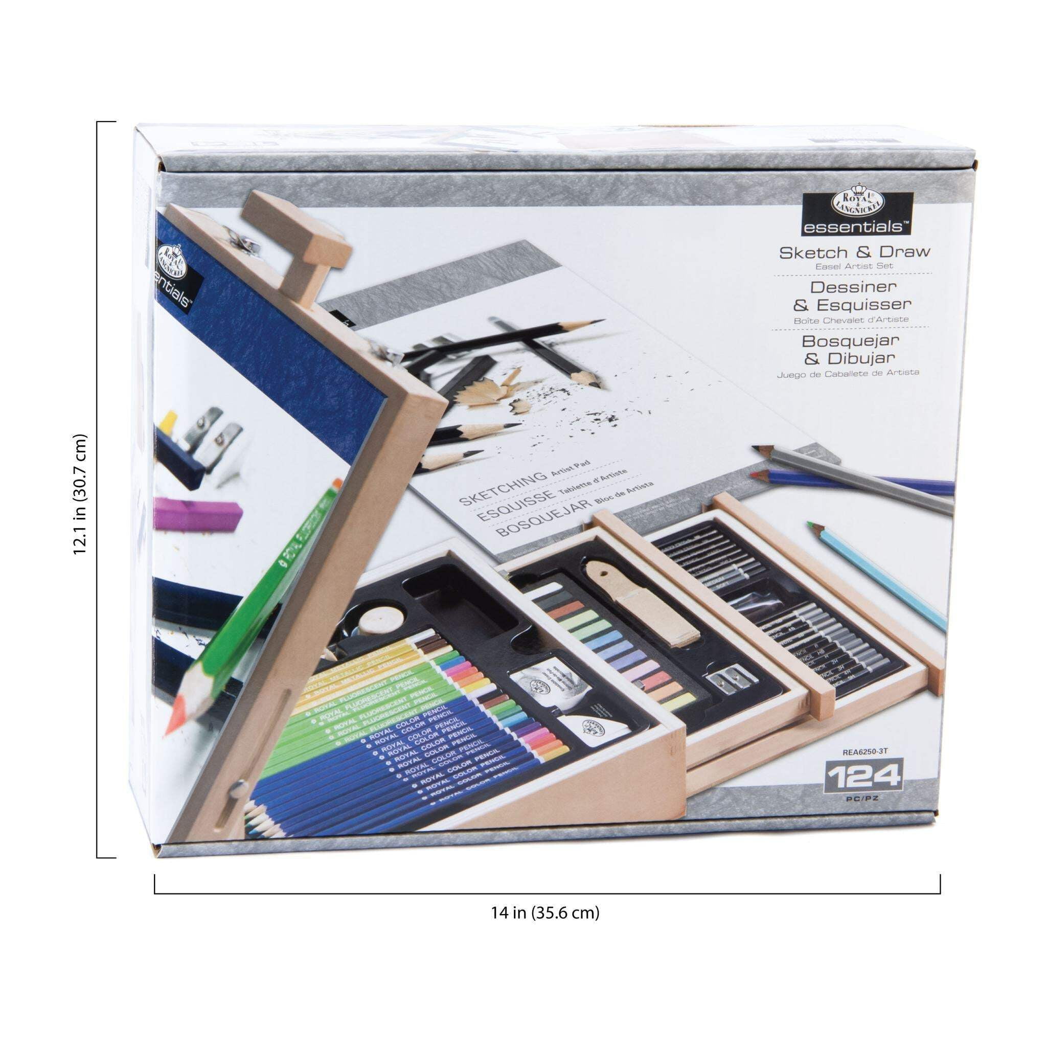 Royal & Langnickel Sketch and Draw Box Easel Art Set, 152pc - Image 5