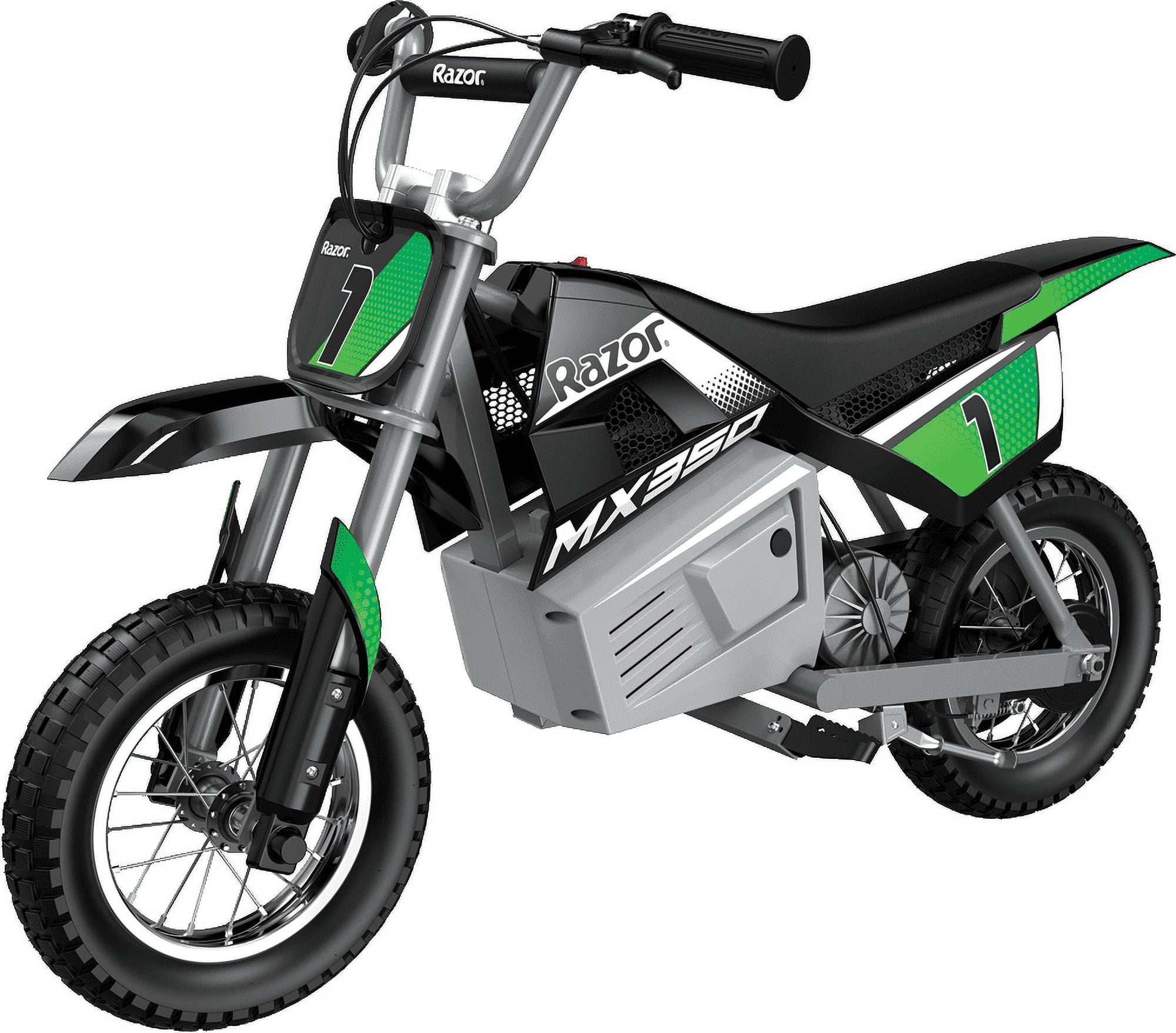 Razor Dirt Rocket MX350 - Black with Decals, up to 14 mph, 24V Electric Dirt Bike for Child 8+ - Image 6