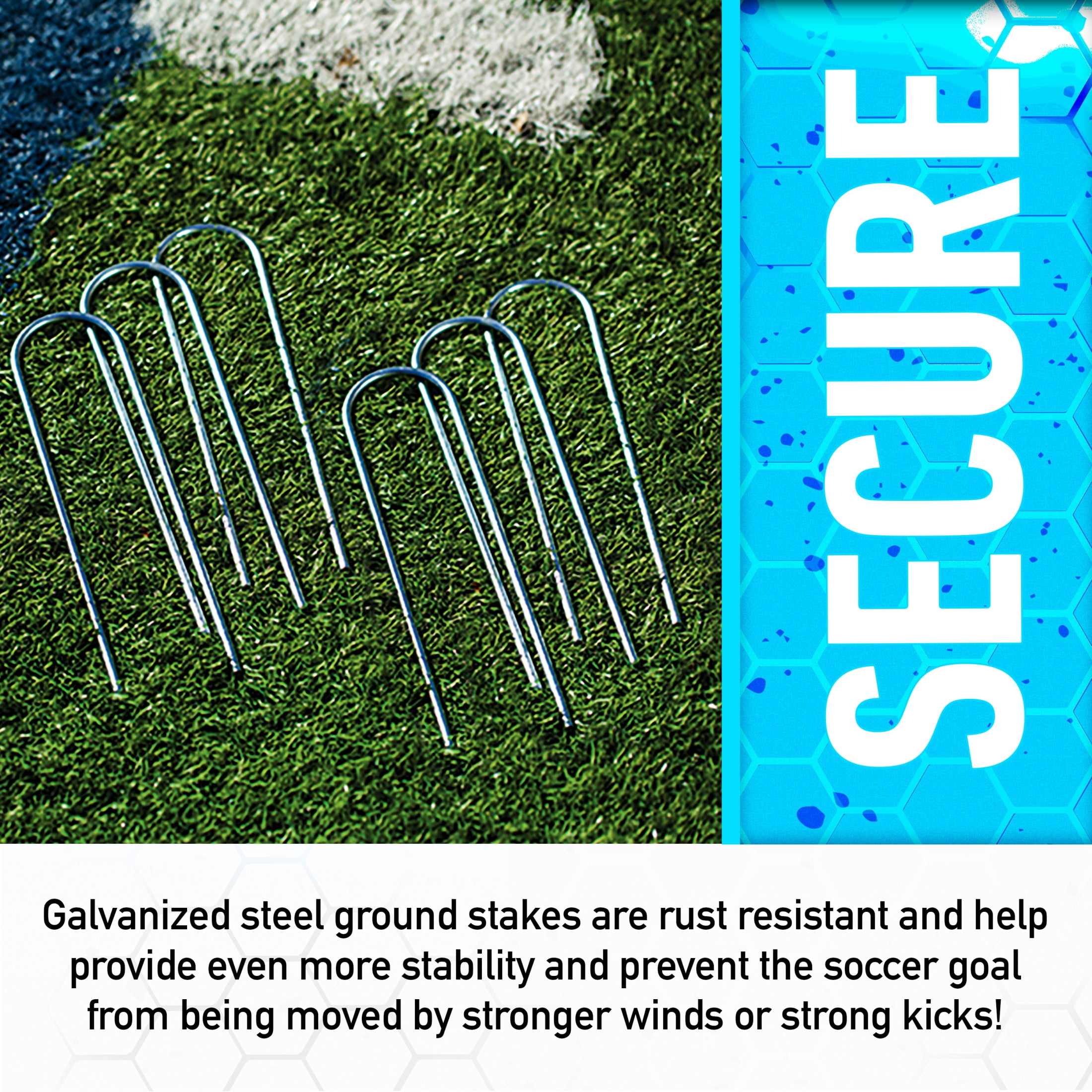 Franklin Sports Competition Soccer Goal - Steel Backyard Goal - 12' x 6' Official Size - Black - Image 4