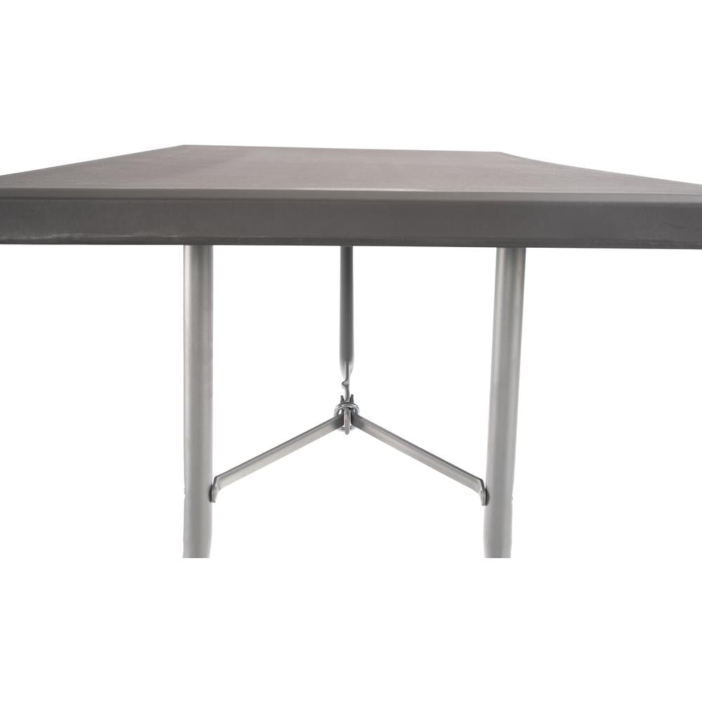 NPS BT3000 30x72" Modern Plastic Heavy Duty Folding Table in Charcoal Slate - Image 2