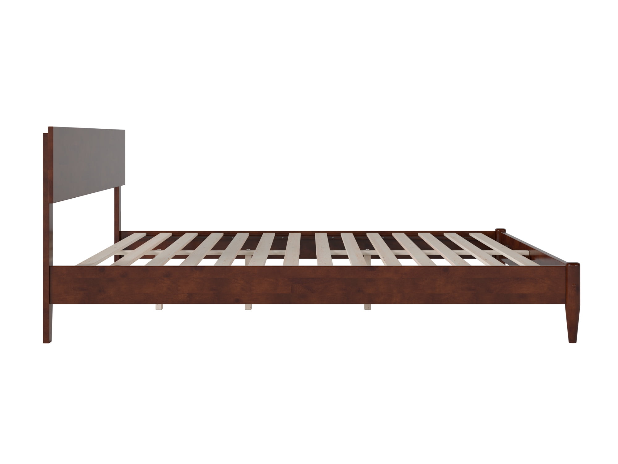 AFI Aria King Modern Solid Wood Low Profile Platform Bed, Walnut - Image 8