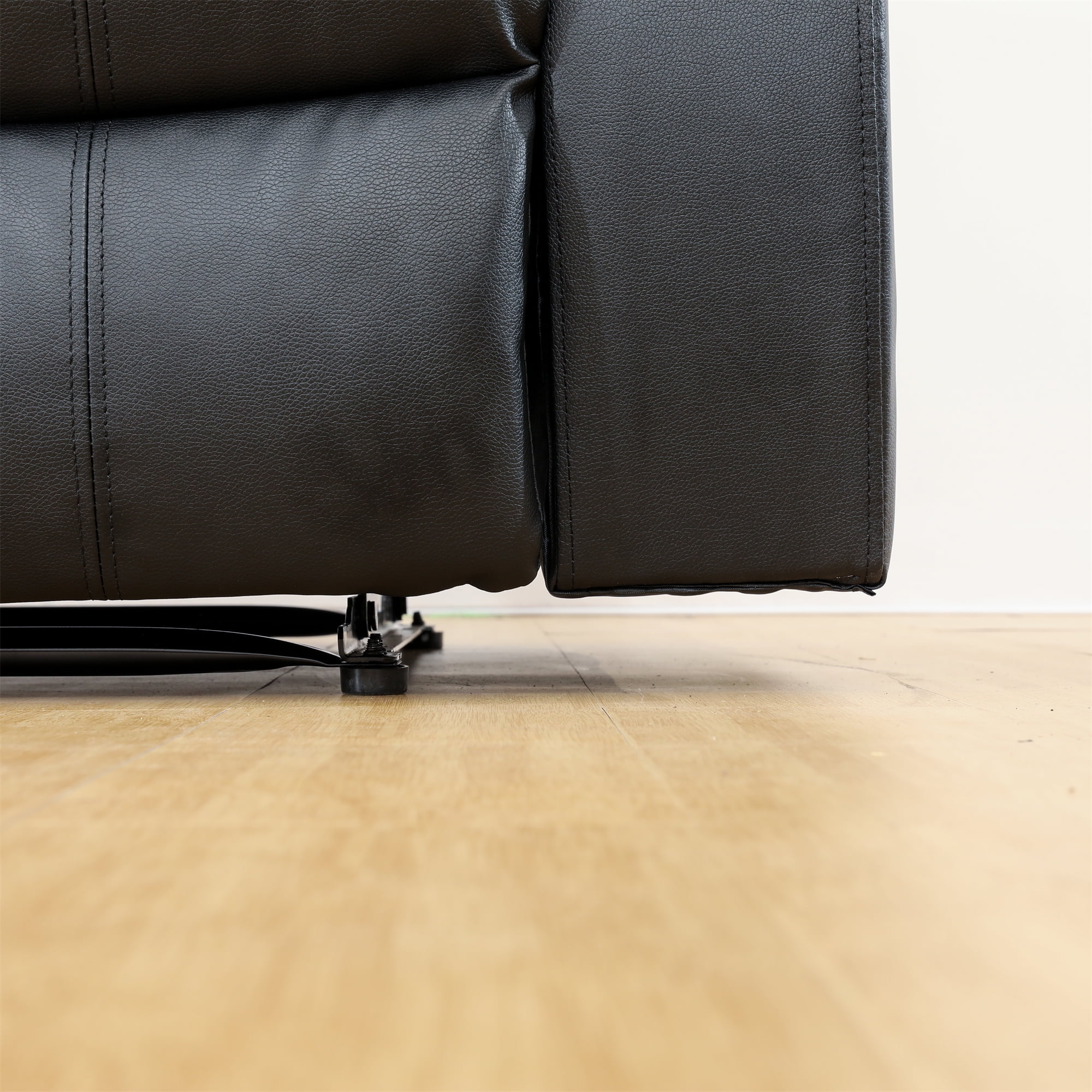 Aukfa Double Manual Recliner Chair, Overstuffed Loveseat with Cupholder for Living Room, Black - Image 12