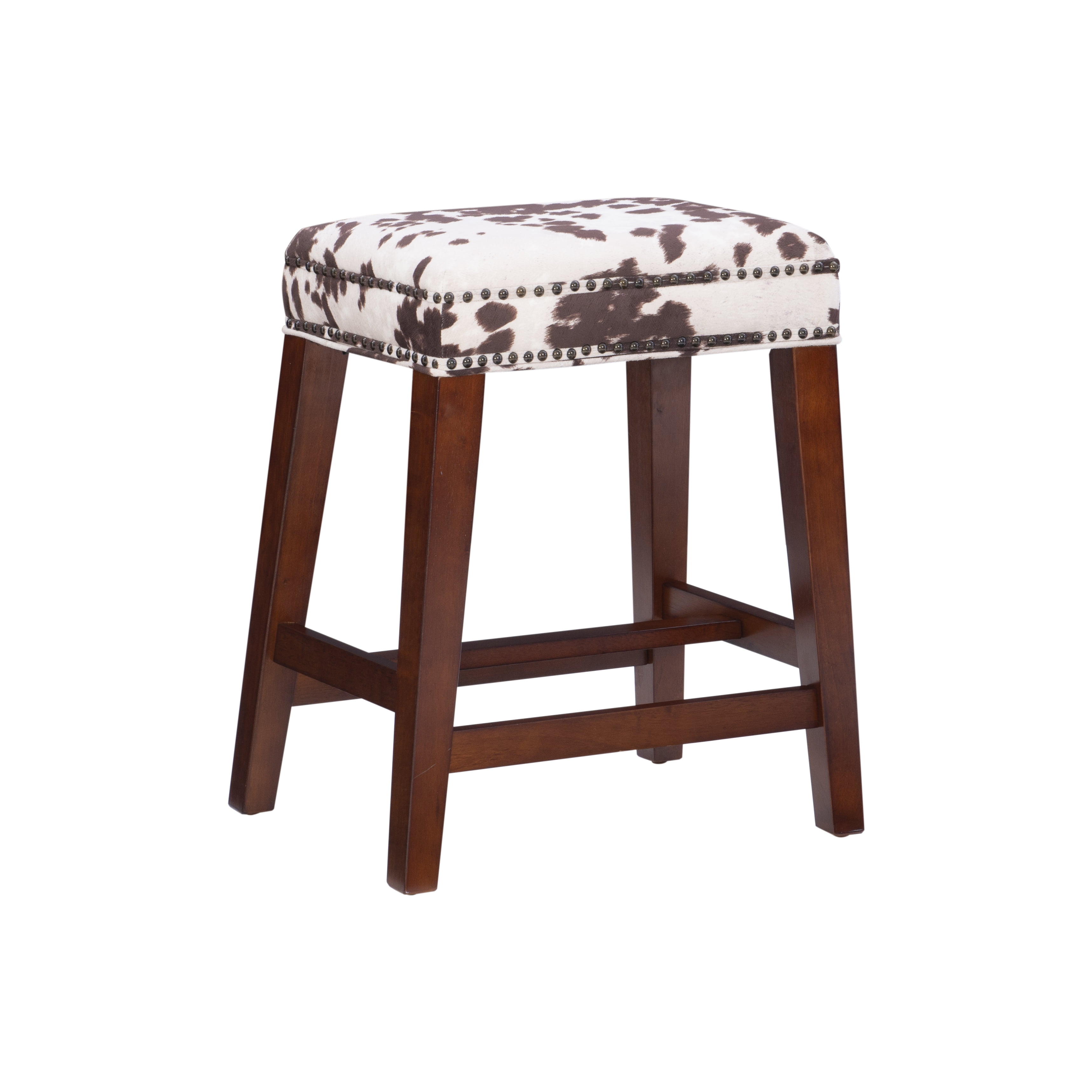 Linon Walt Cow Print Counter Stool, 24.5 inch Seat Height, Multiple Colors - Image 8