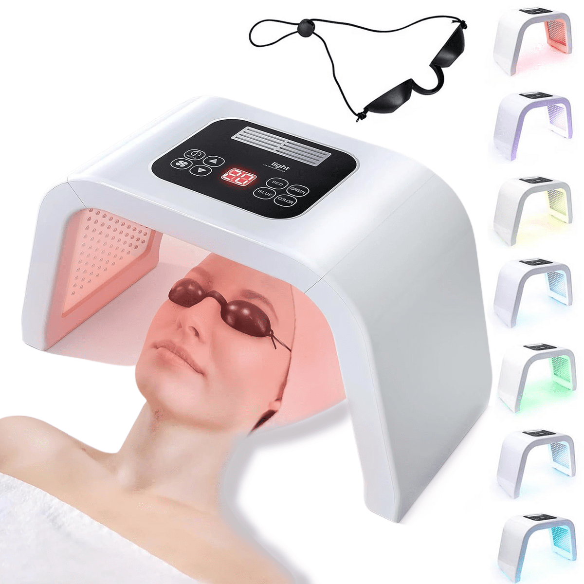 Petyoung Light Therapy Beauty Machine,Red Light Therapy for Face,7 in 1 Color LED Face Mask Facial Body Beauty Equipment for Skincare at Home - Image 9