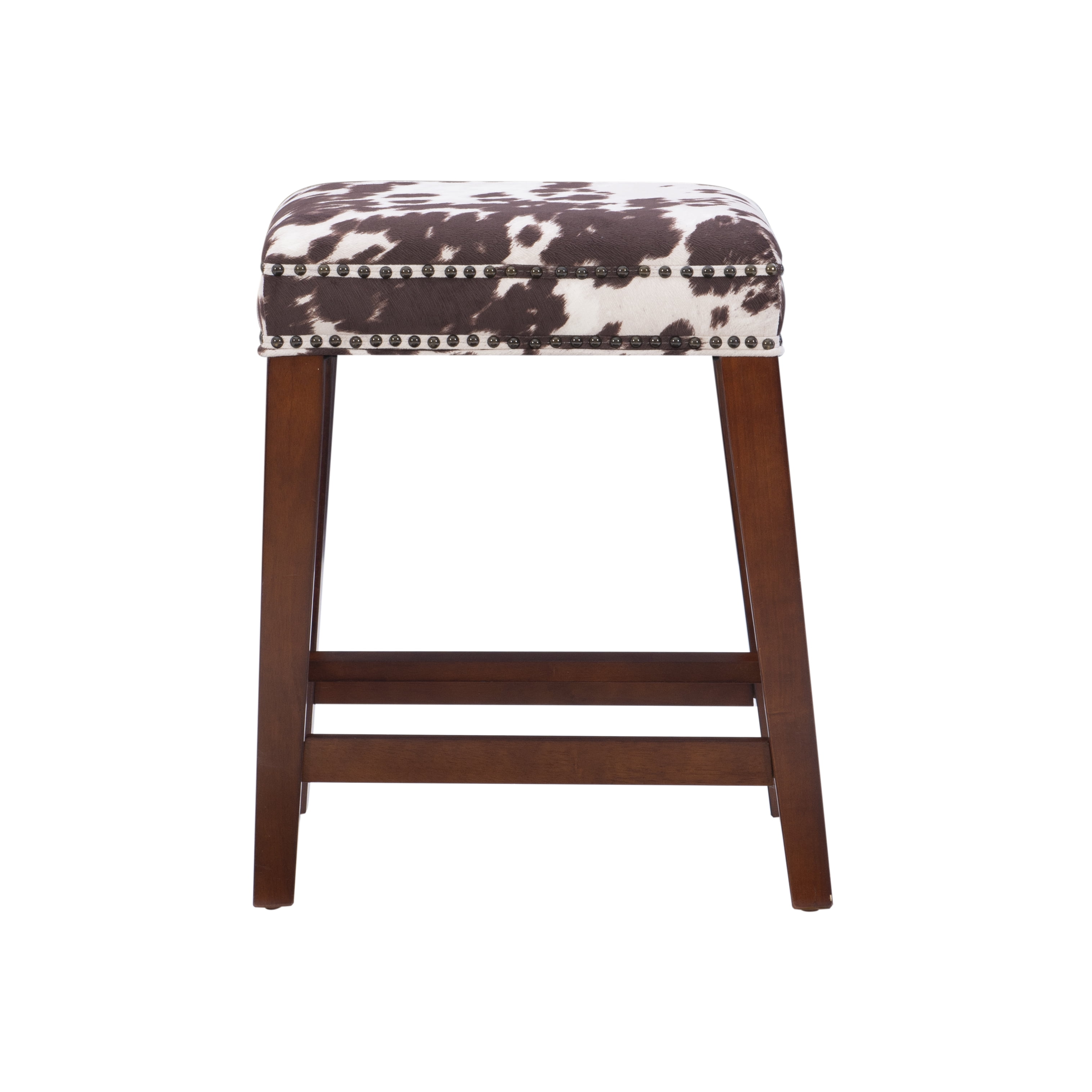 Linon Walt Cow Print Counter Stool, 24.5 inch Seat Height, Multiple Colors - Image 6