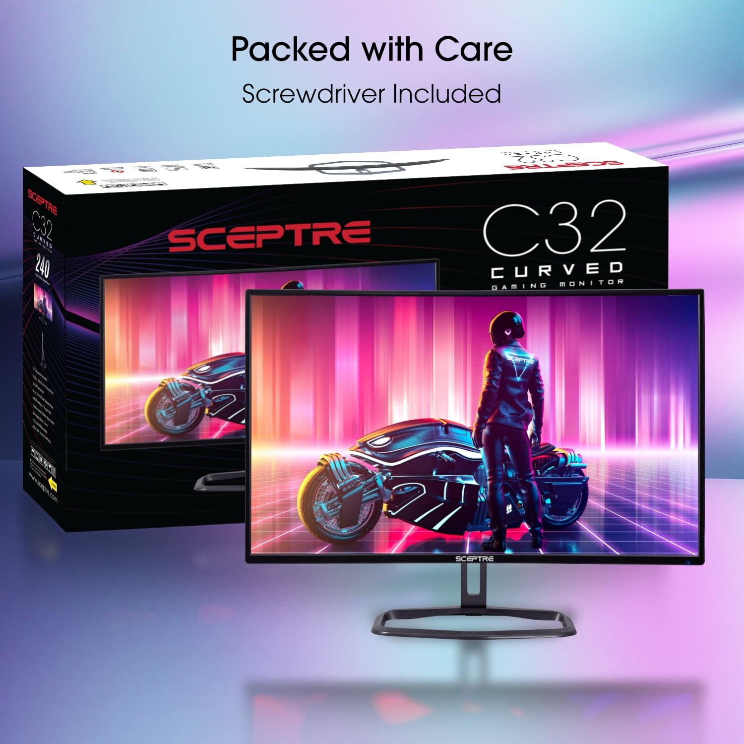 Sceptre C325B-FWD240 32" Curved Gaming Monitor, Black - Image 9