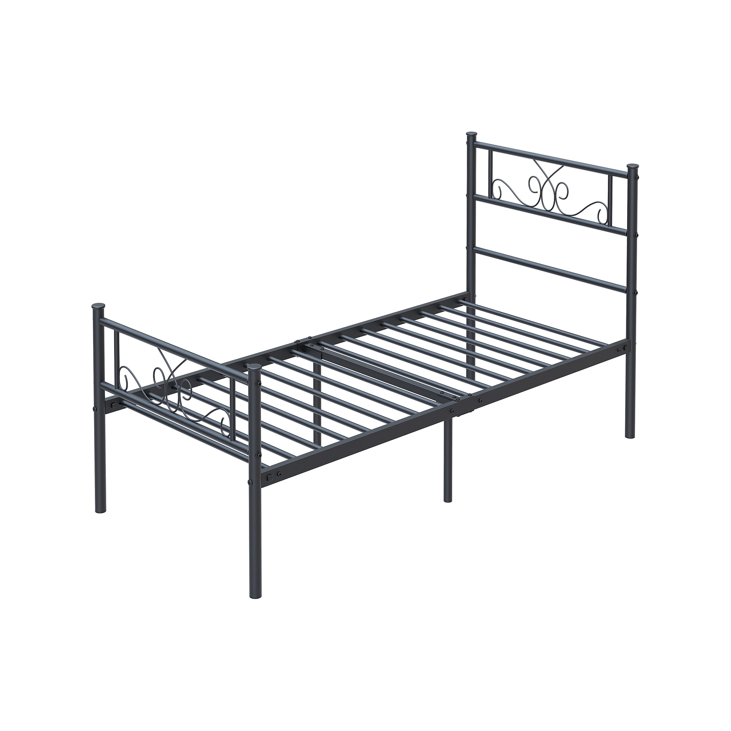 Yoneston Twin Size Metal Platform Bed Frame with Headboard, 12.7” Single Bed Frame for Kids, Teens Bedroom, Black - Image 5