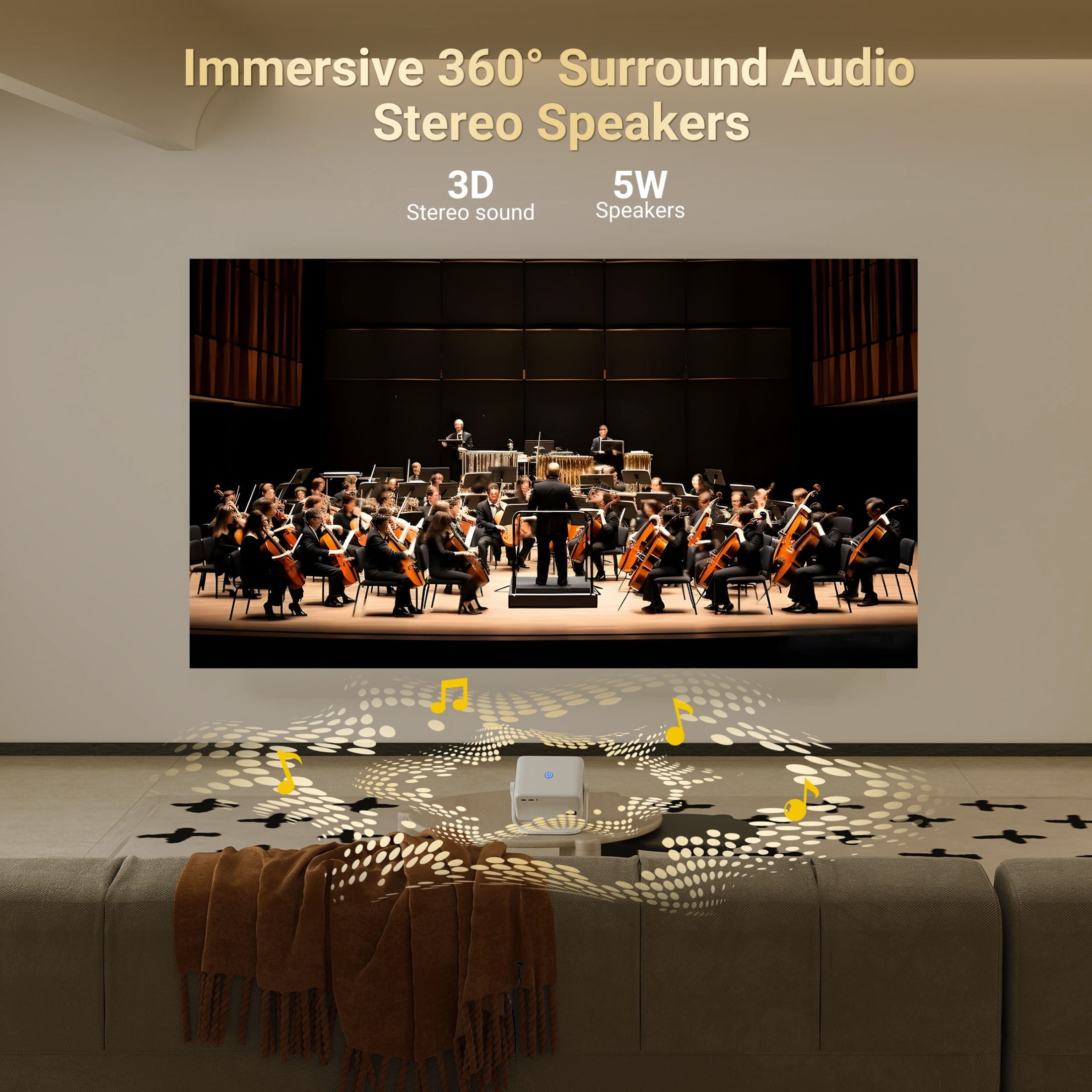 XGODY N6 Netflix Licensed Native 1080P Smart Projector With Wifi and Bluetooth,Compatible with PC/Phone, 40-120'' Screen,White, 1 Count - Image 11