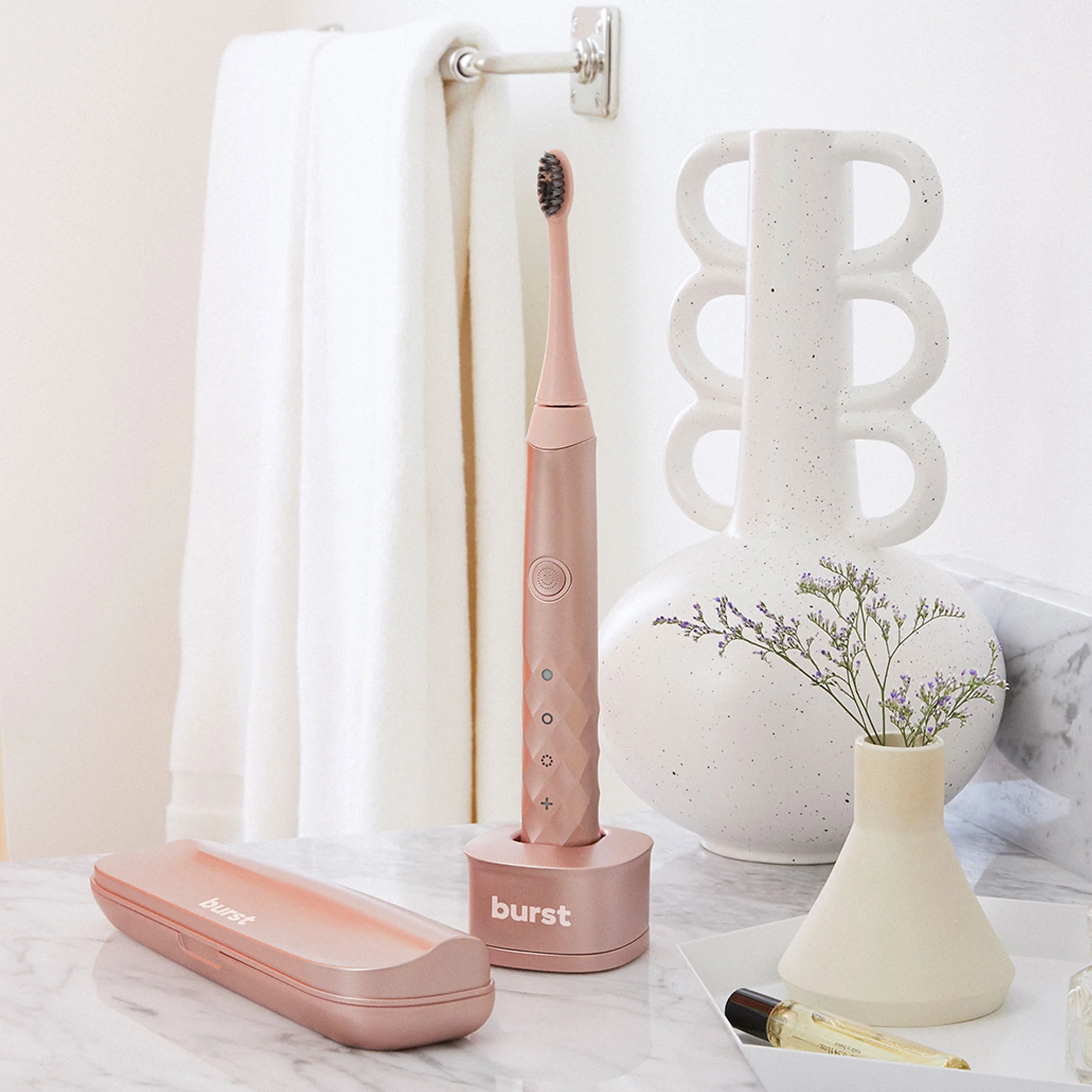 BURST Sonic Electric Toothbrush with 1 Head and Charging Base, Rose Gold - Image 8