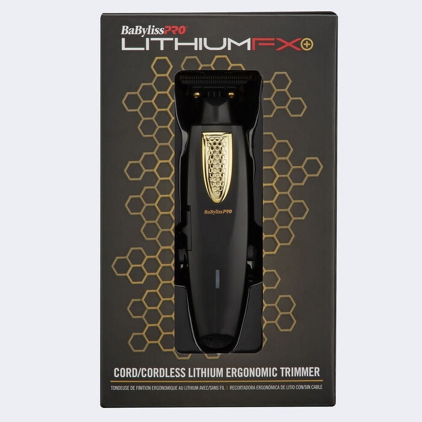 BaBylissPRO LithiumFX Plus Cord and Cordless Lithium Ergonomic Professional Hair Trimmer - Image 5