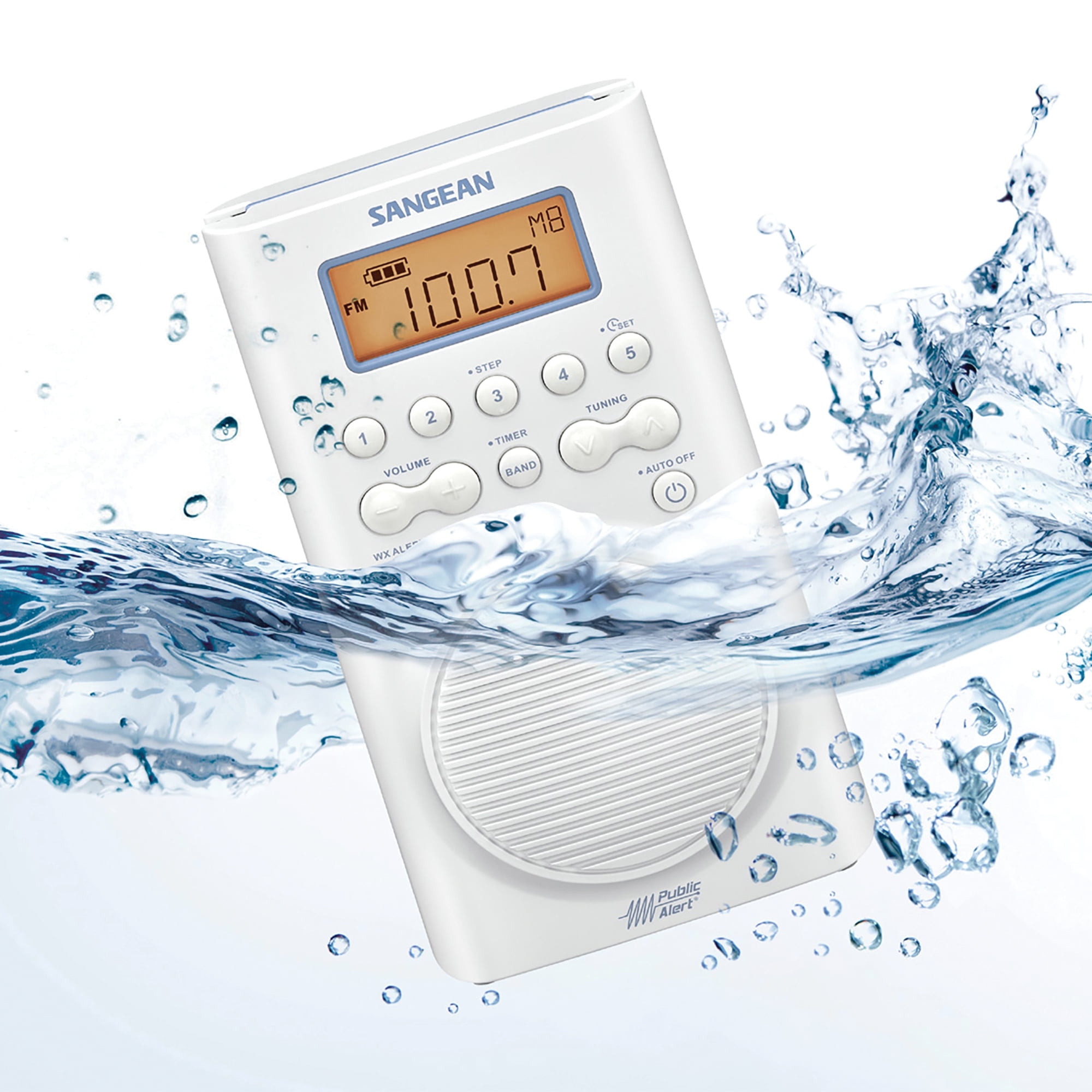 Sangean Portable AM/FM Radio, White, H205 - Image 7