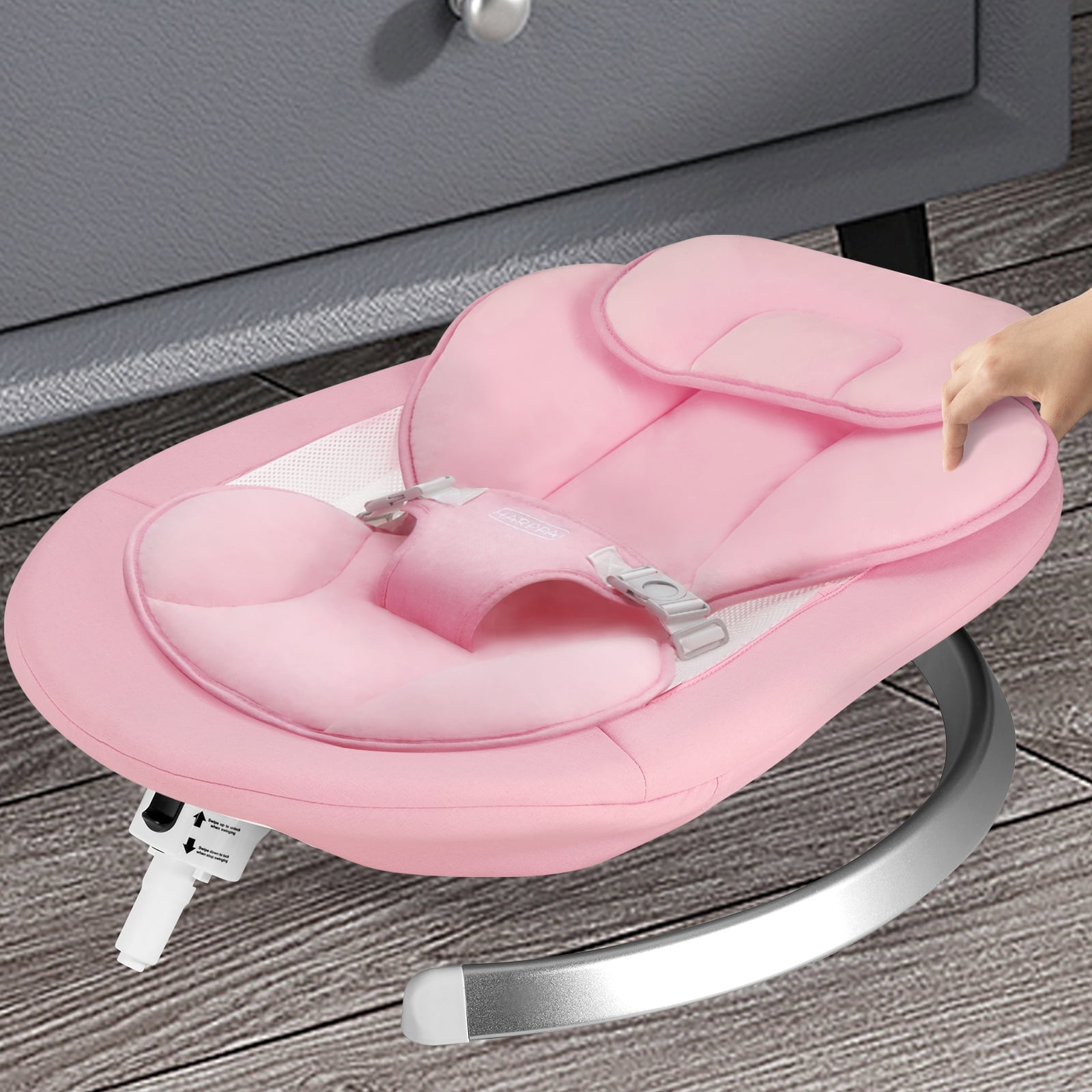 HARPPA Electric Baby Swing for Infants with Remote Control, 5 Sway Speed, Pink - Image 4