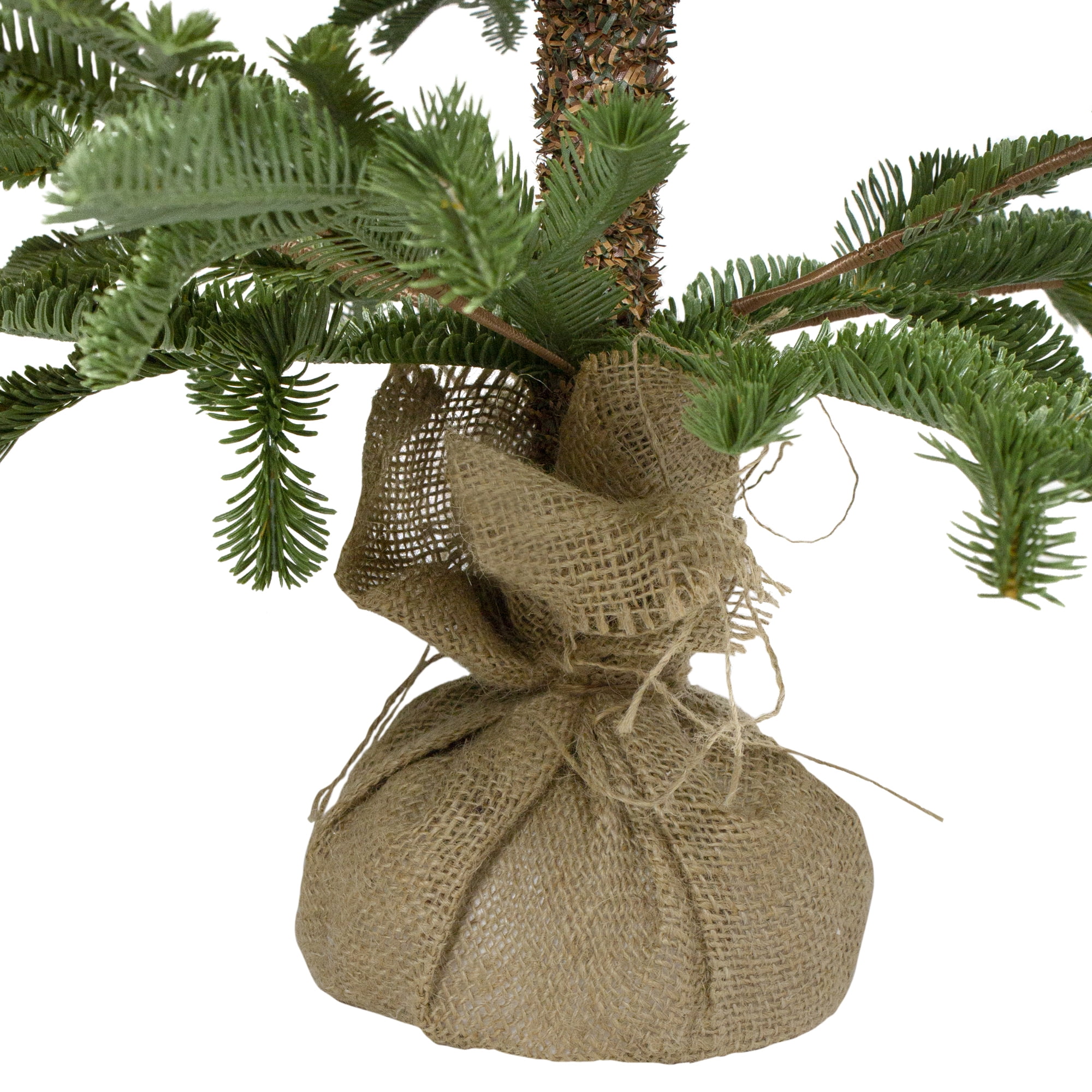 Northlight Real Touch™ Ponderosa Pine Medium Artificial Christmas Tree with Jute Base – Unlit - 4' - Image 3