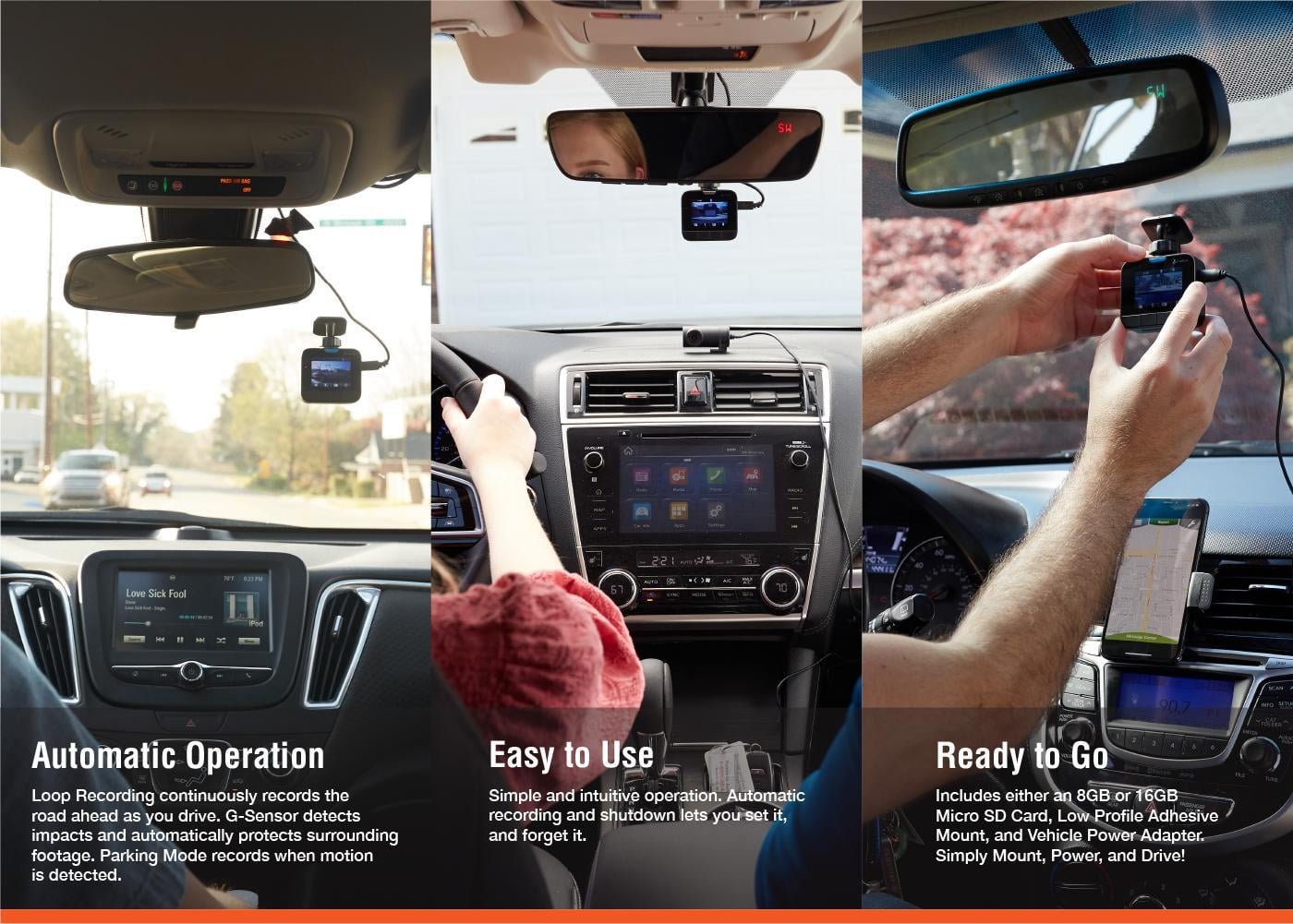 Cobra DASH 2216D Dual-View Dash Camera | 1296P Resolution | Front and Rear Cameras - Image 7