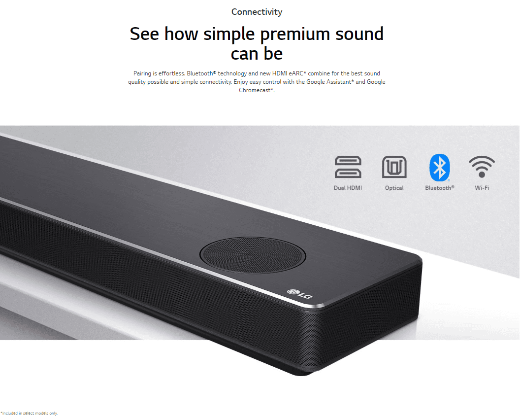 LG 5.1.2 Channel High Res Audio Soundbar with Dolby Atmos® and Goolge Assitant Built-In - SN9YG - Image 16