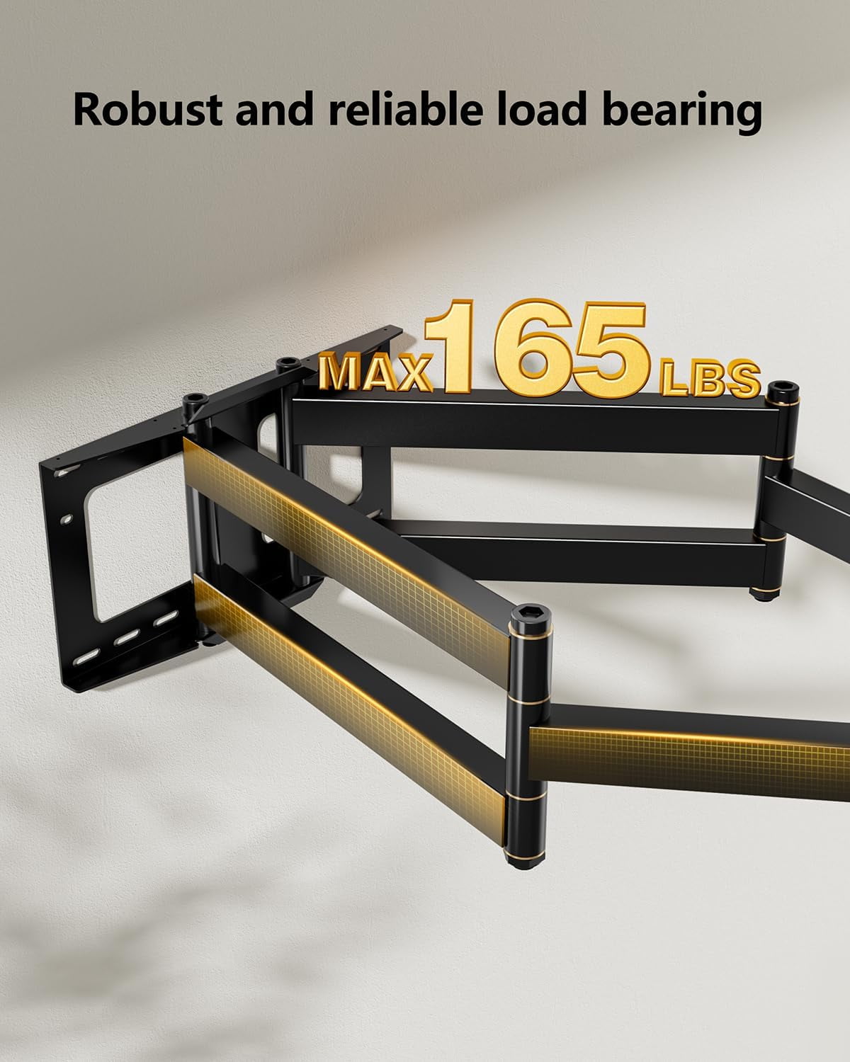 FORGING MOUNT Long Extension TV Mount, Dual Articulating Arm Full Motion Wall Mount TV Bracket with 43 inch Long Arm, Fits 50 to 90 Inch Flat/Curve TVs, Holds up to 132 lbs, max. 600x400mm - Image 3