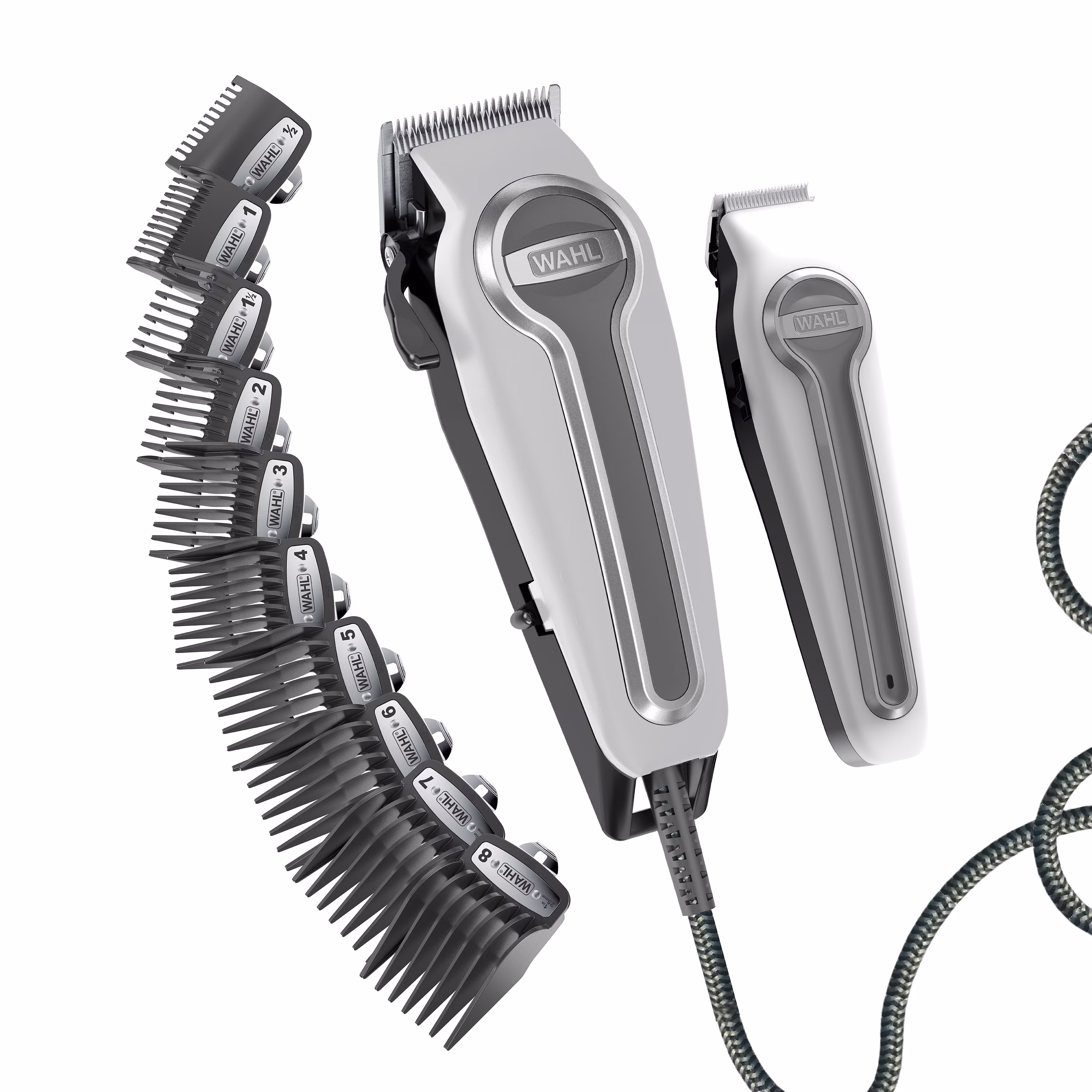 Wahl Pro Series High-Performance Corded Hair Clipper for Men - White/Silver, 79804