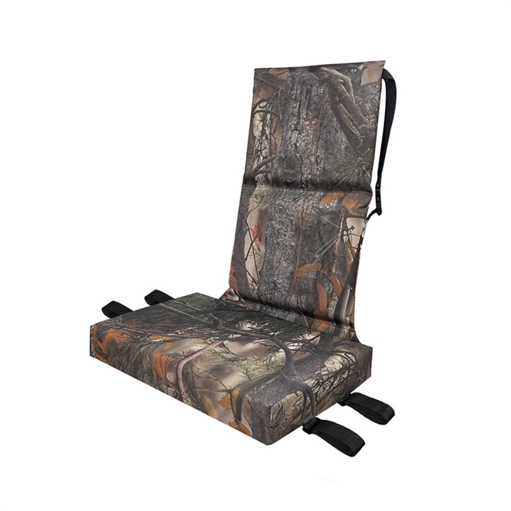 Walmeck Camouflage Seat Cushion for Camping, Zippered Tree Stand Cushion with Adjustable Strap