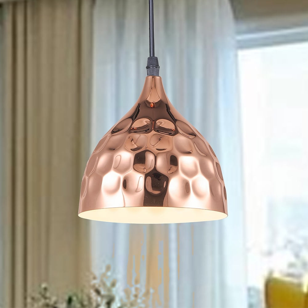 Warehouse of Tiffany Vidgeon Hammer Dent Copper Finish 1-Light Pendant
