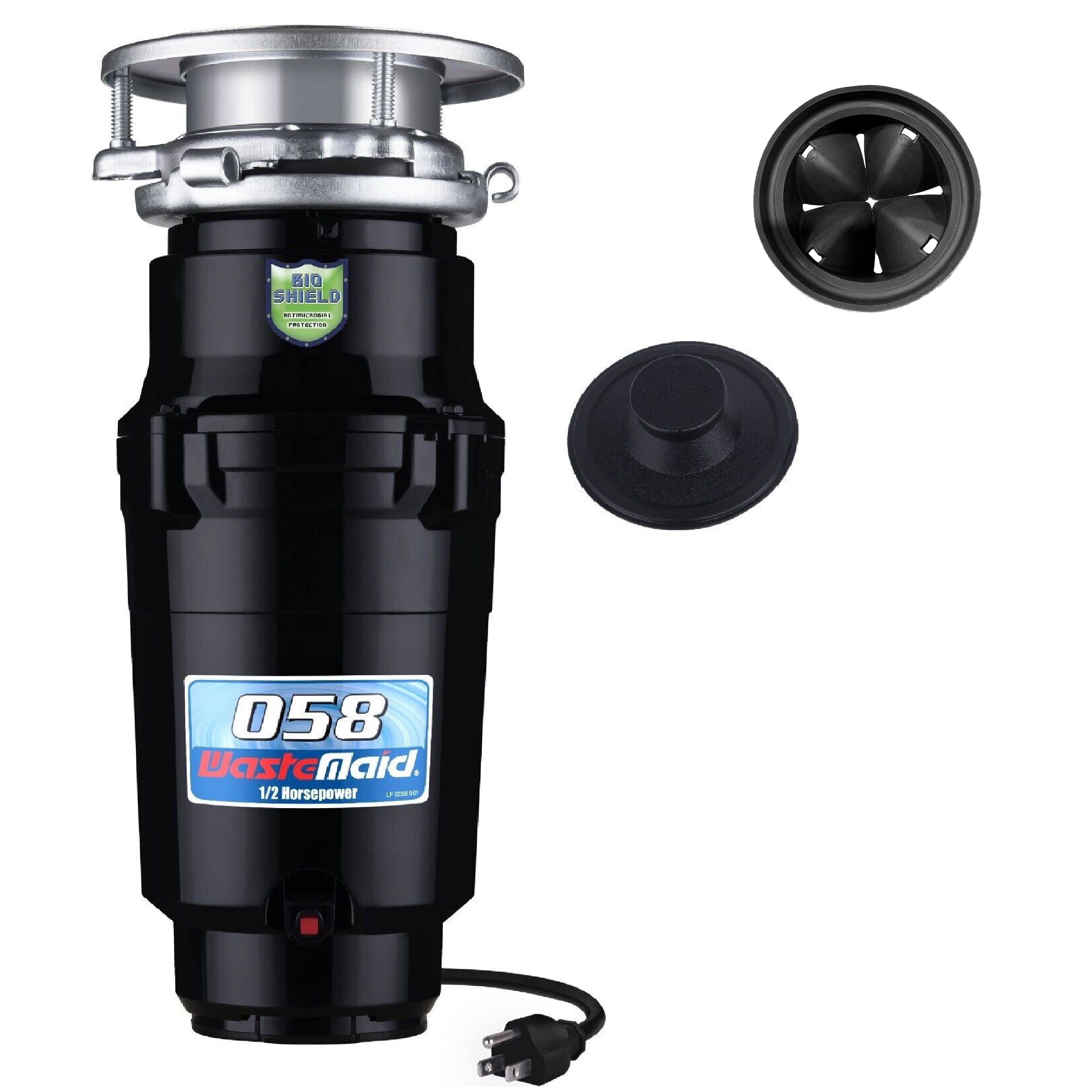 Waste Maid Economy 1/2 HP Continuous Feed Garbage Disposal with Attached Power Cord 10-US-WM-058-3B