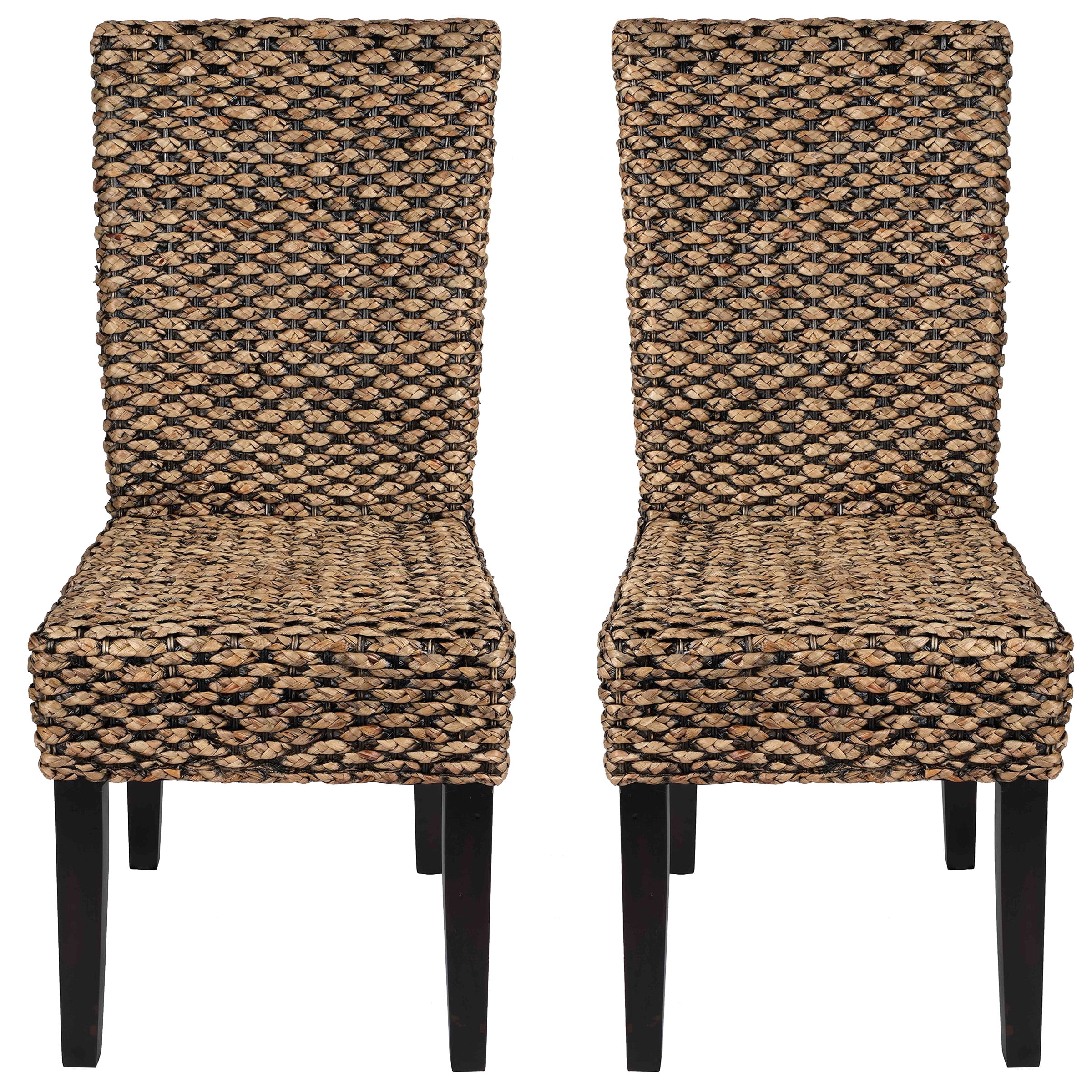 Water Hyacinth Parson Chairs - Warm Water Hyacinth Finish - Set of 2